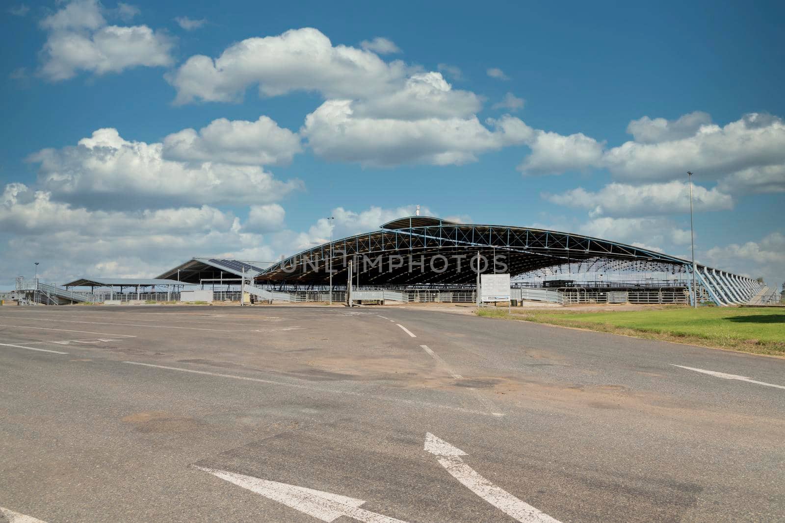 The Central West Livestock Exchange sale yards near Forbes in regional New South Wales in Australia