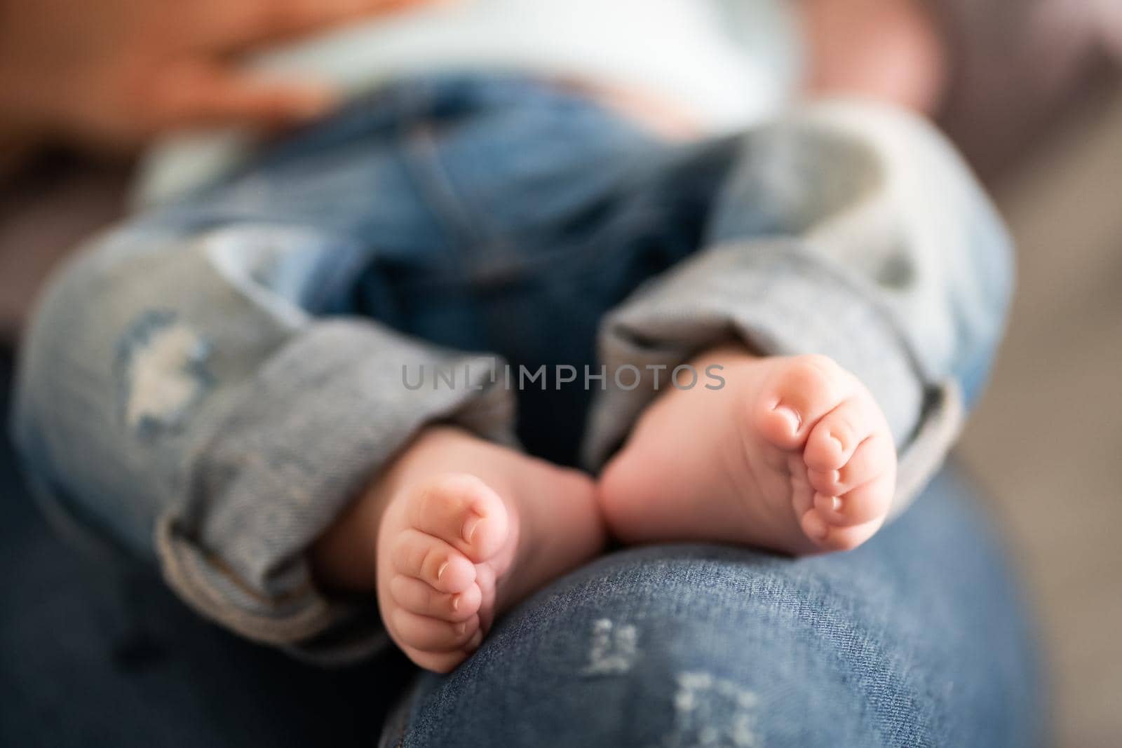Close up image of baby feet.