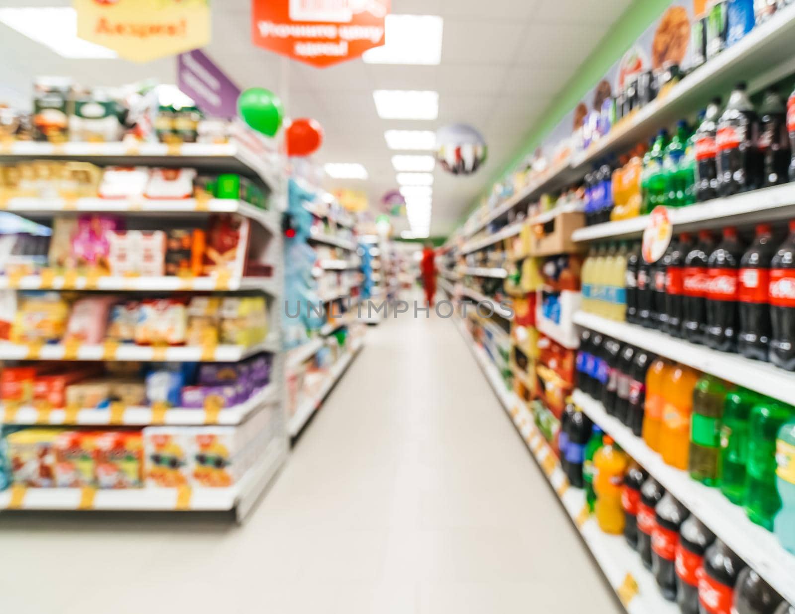 abstract blurred supermarket aisle background by fascinadora