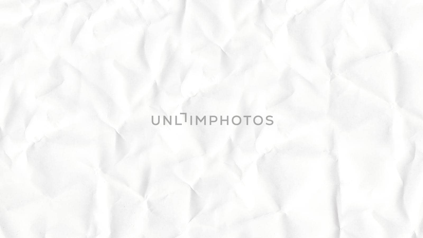Crumpled large white sheet of paper close-up
