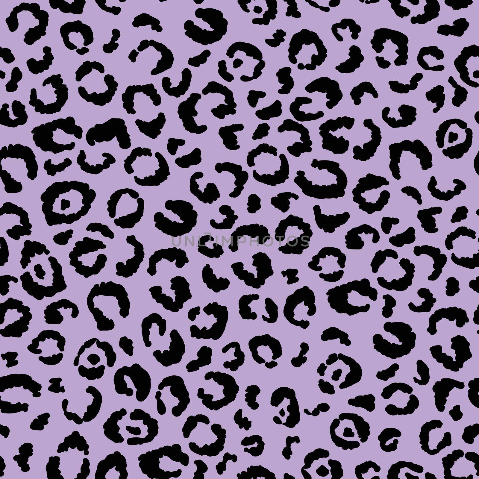 Abstract modern leopard seamless pattern. Animals trendy background. Purple and black decorative vector stock illustration for print, card, postcard, fabric, textile. Modern ornament of stylized skin by allaku