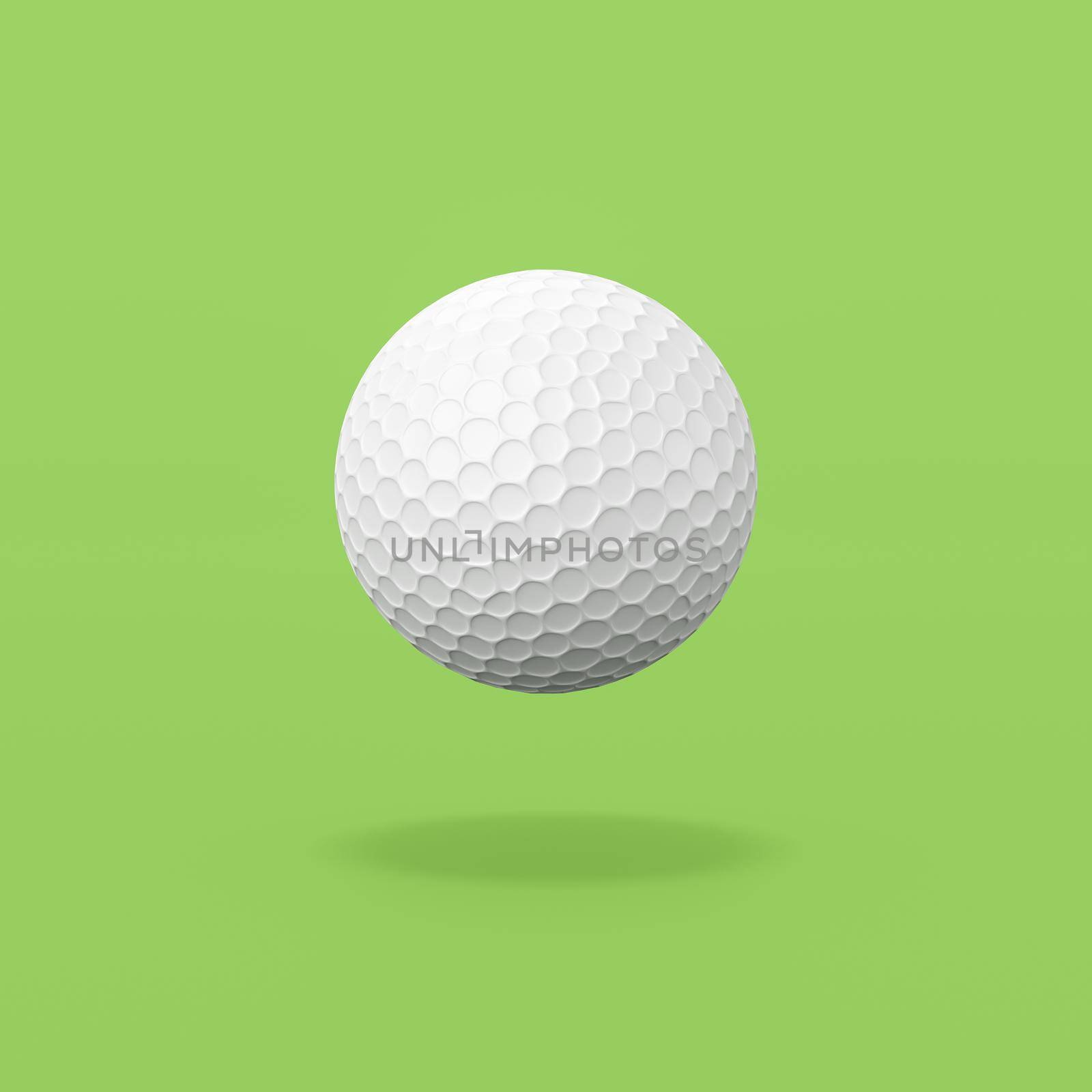 Golf Ball on Green Background by make