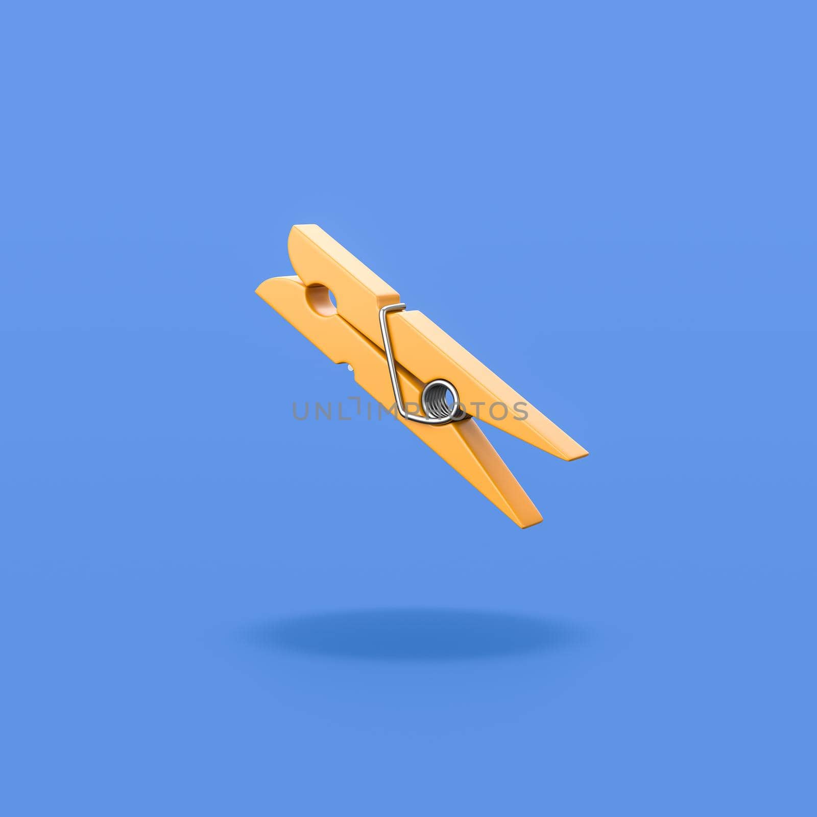 One Clothespin on Blue Background by make