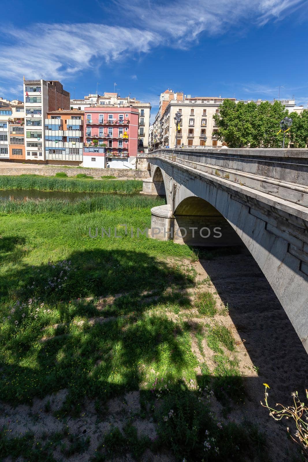View of the embankment in Girona - Catalonia, Spain by Digoarpi