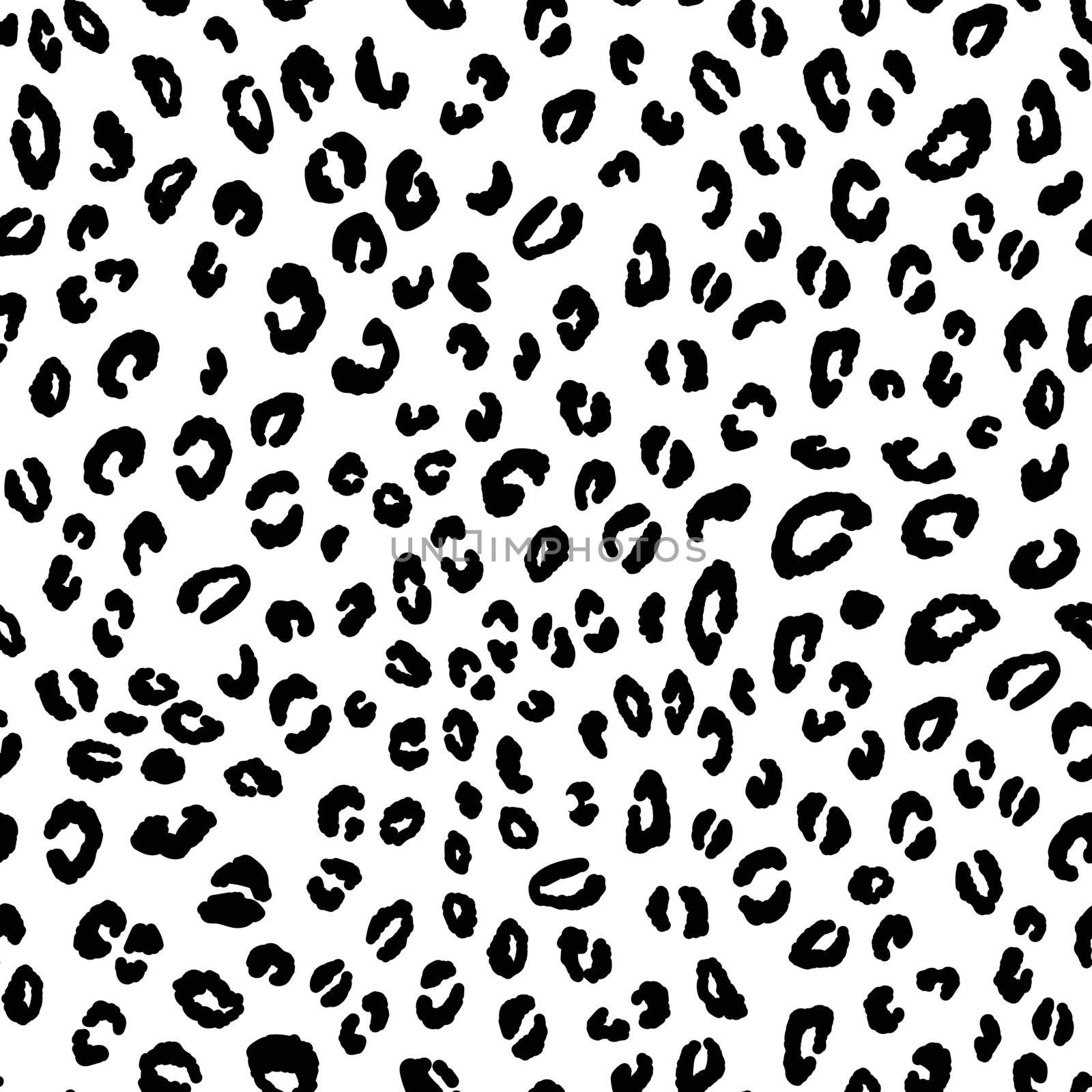 Abstract modern leopard seamless pattern. Animals trendy background. Black and white decorative vector illustration for print, card, postcard, fabric, textile. Modern ornament of stylized skin by allaku