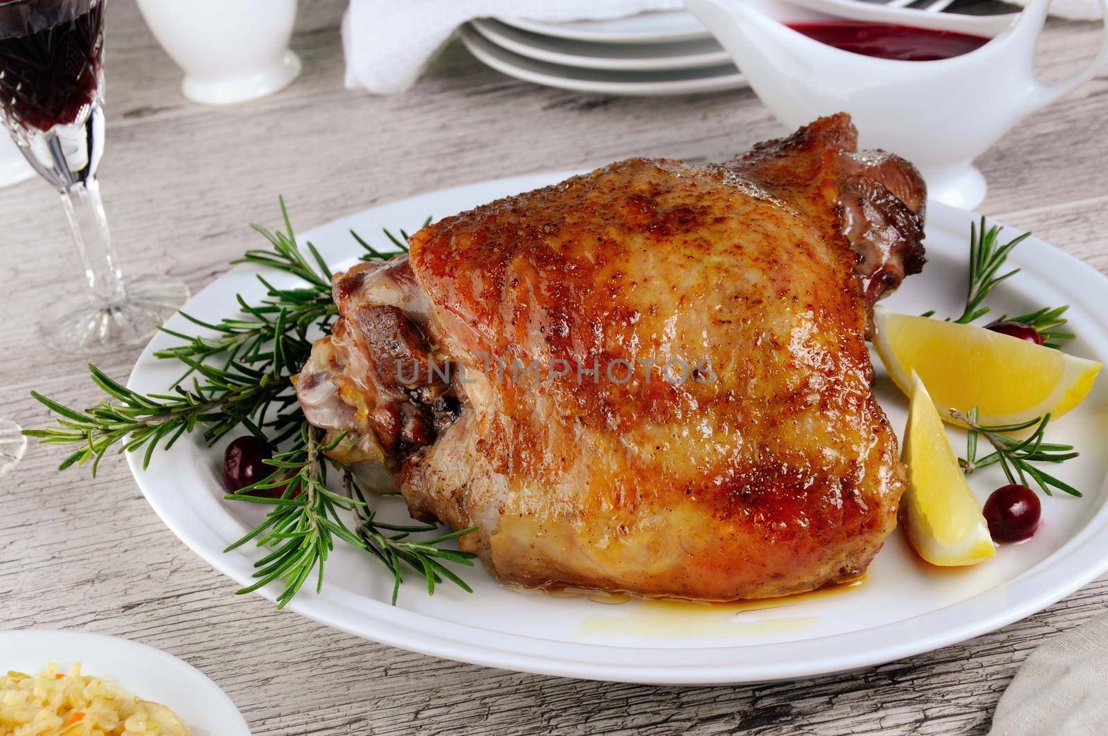 Baked turkey thigh by Apolonia