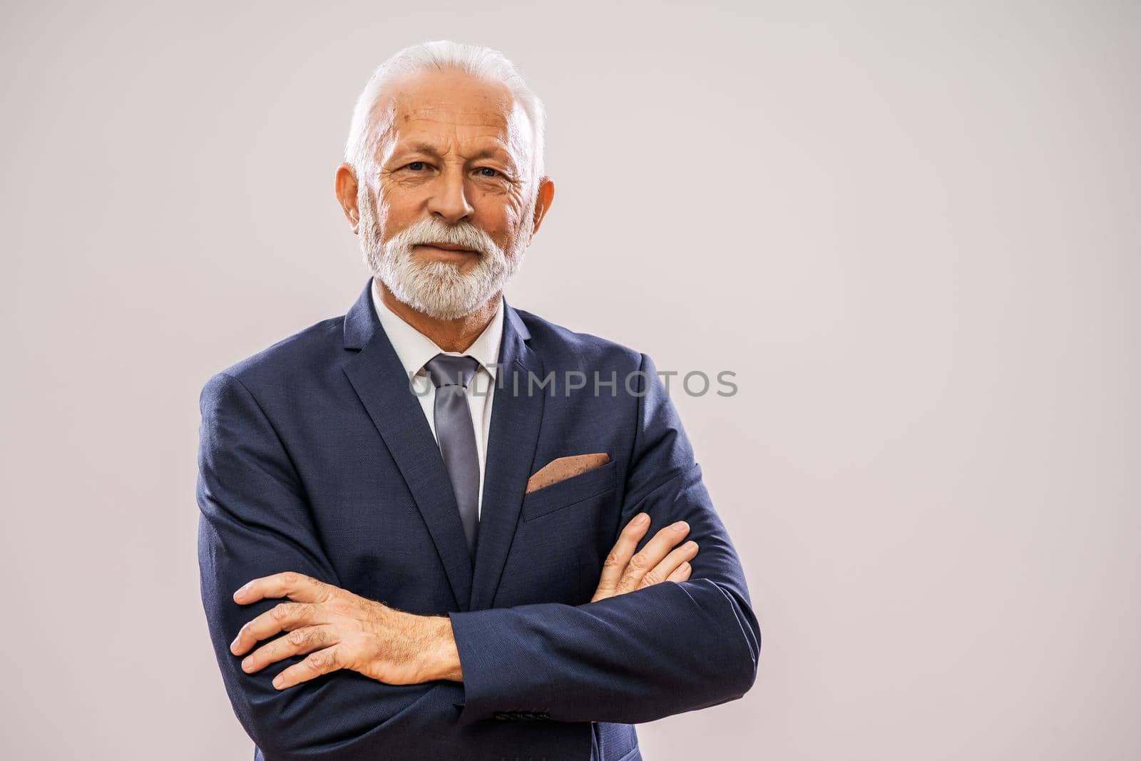 Portrait of happy and successful senior businessman.