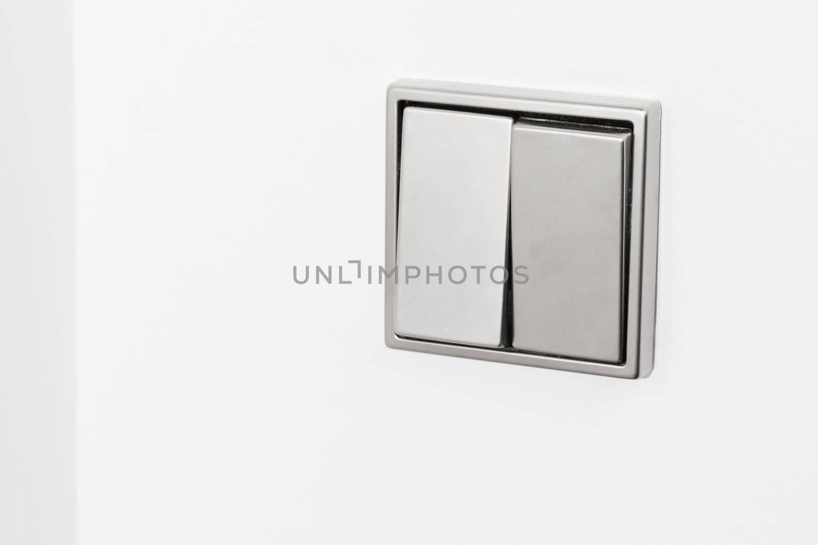 electric light double switch, white background