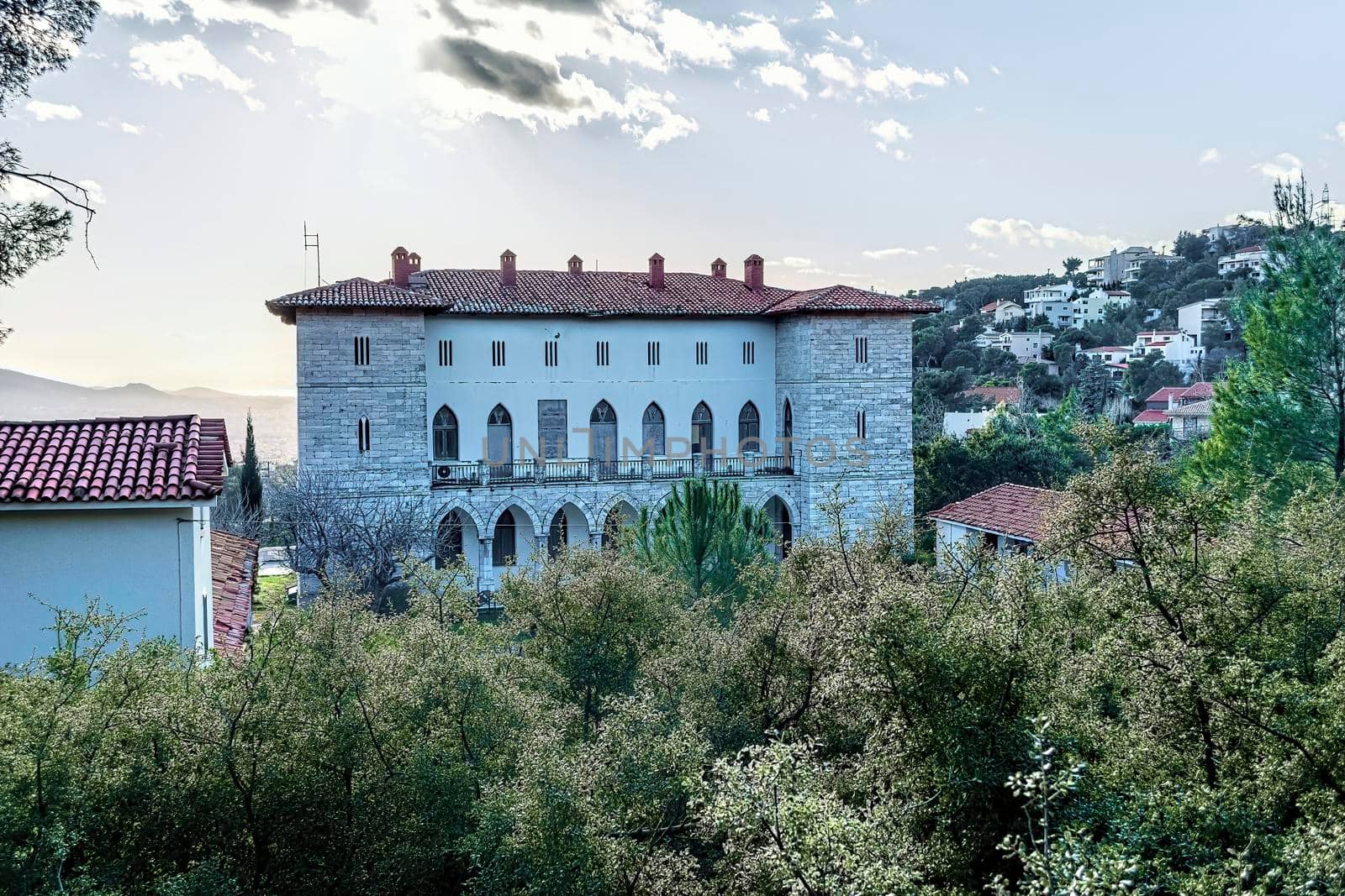 The Tower of Duchess of Plaisance in Penteli, Greece. by ankarb