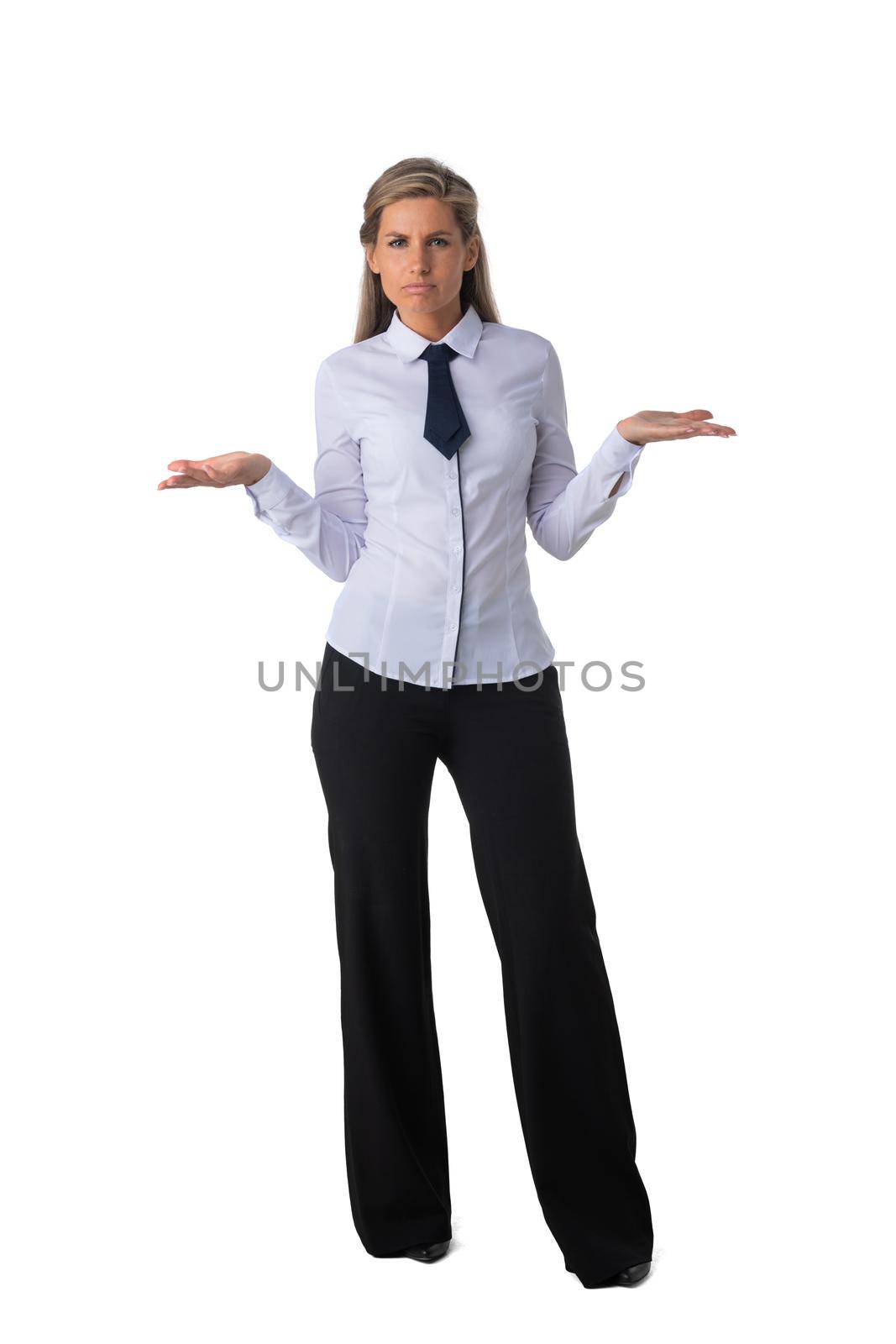 Business woman shrug shoudres by ALotOfPeople