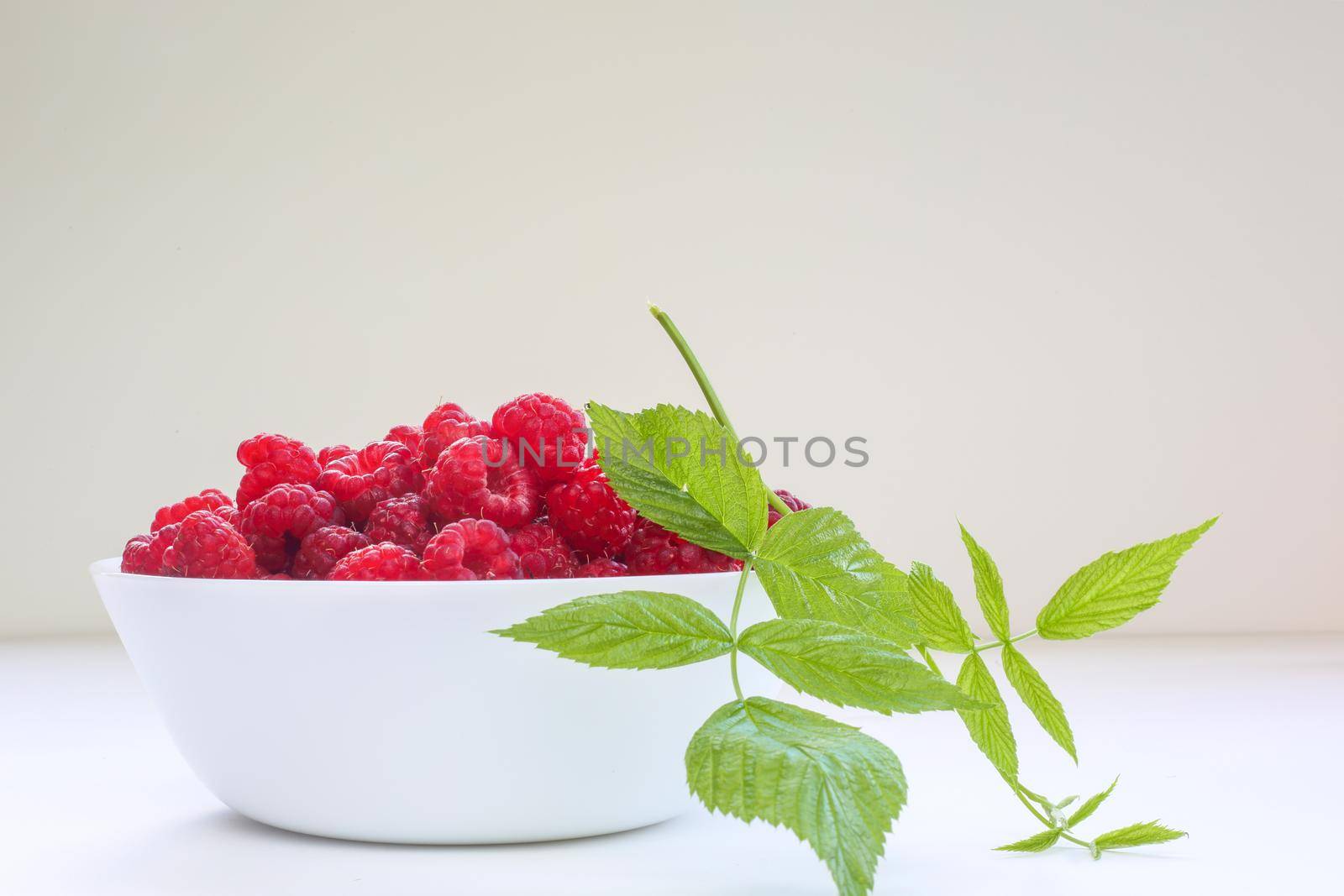 Raspberries in Bowl by destillat