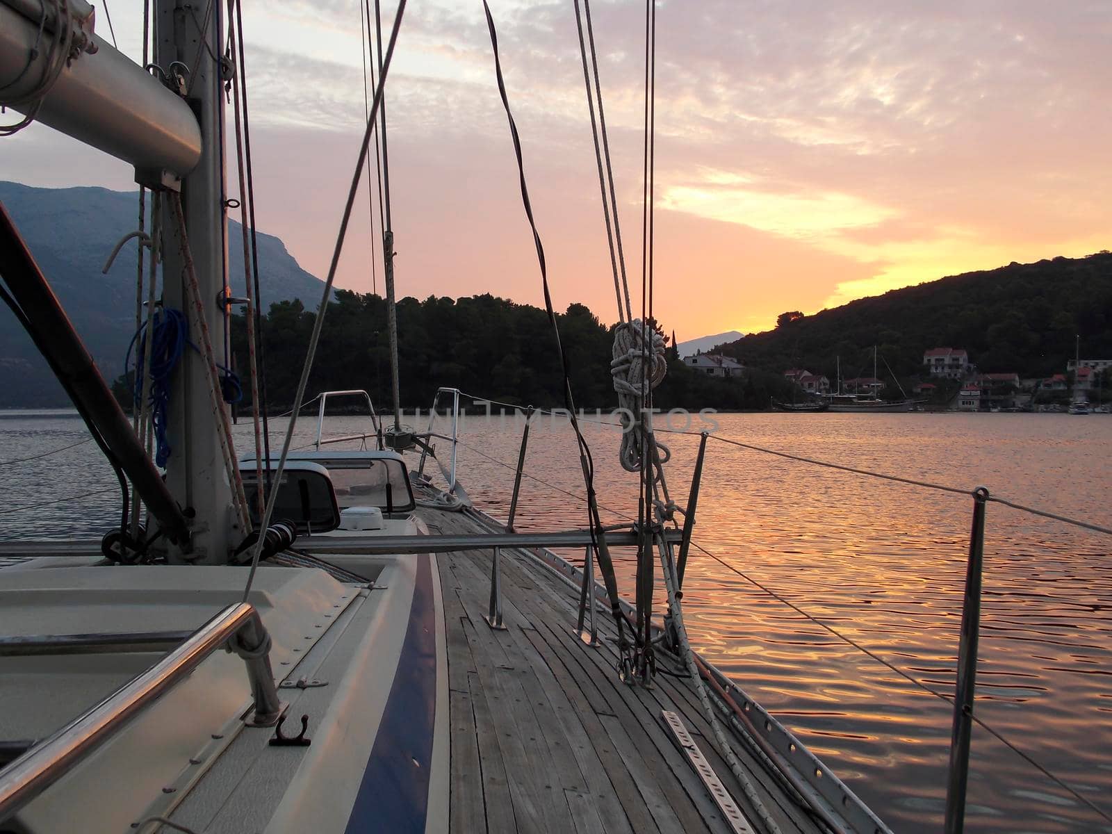 Sailboat Deck In The Morning  by swissChard7