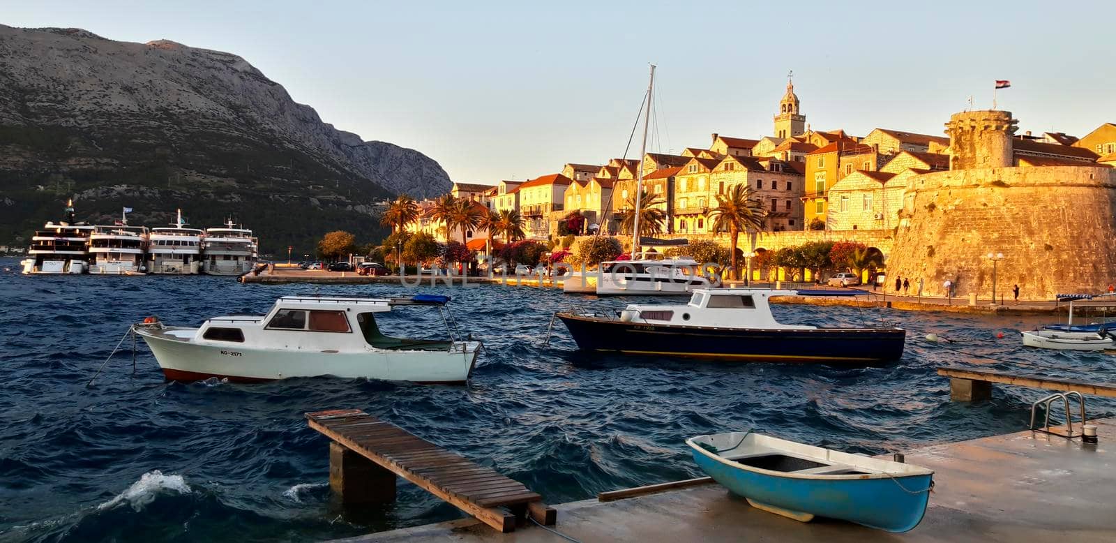 Korčula Sunset At Adriatic Sea