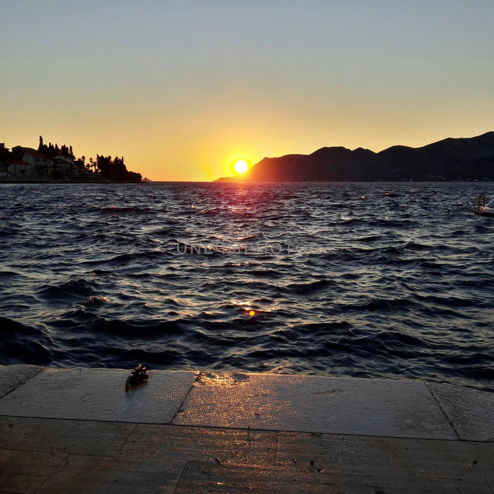 Sunset At Adriatic Sea Croatia by swissChard7