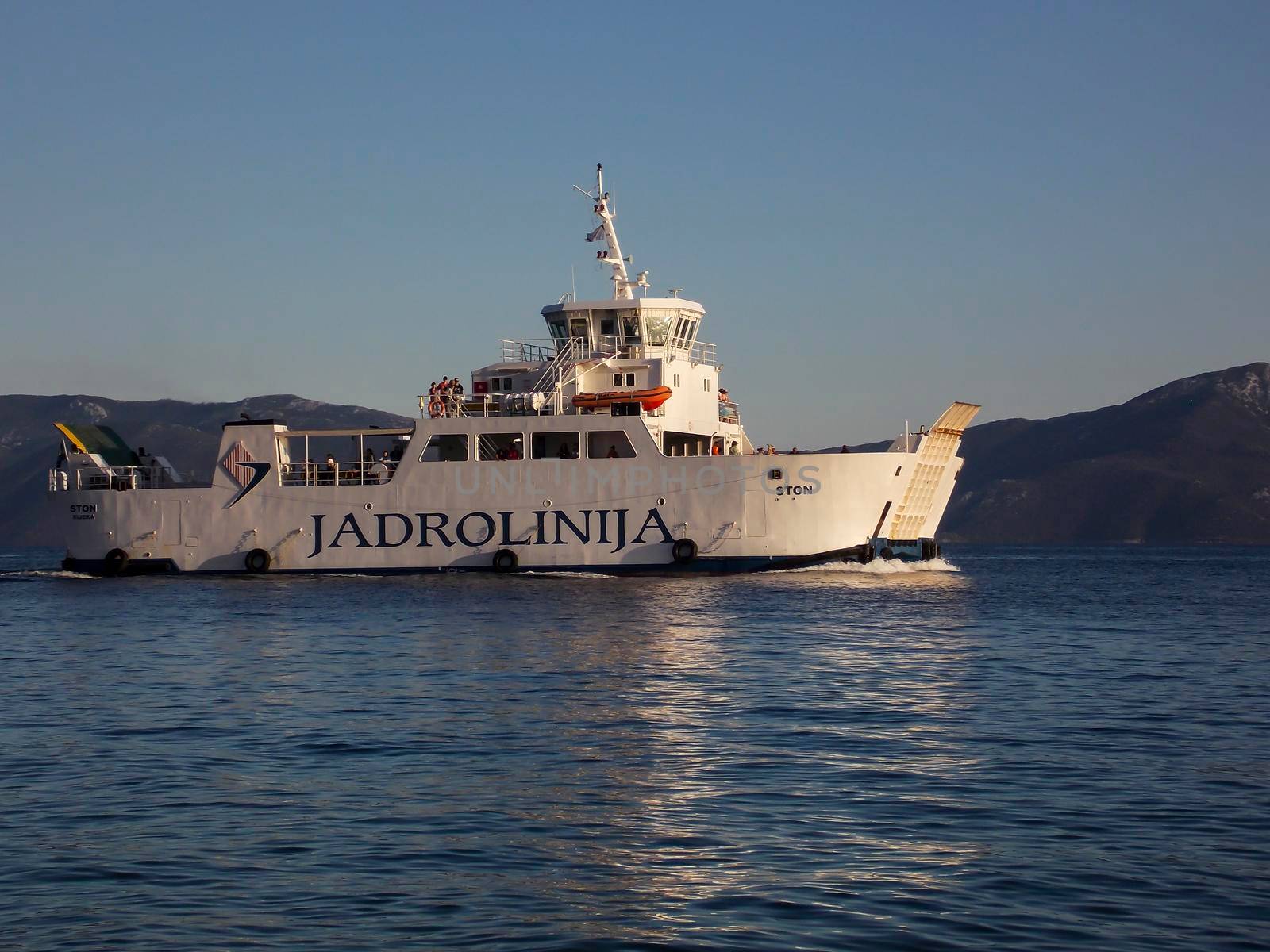 Small Jadrolinija Ferry Sailing