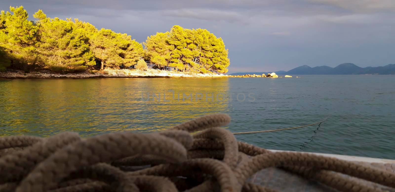 Peaceful Hvar Seascape Sunset Photo