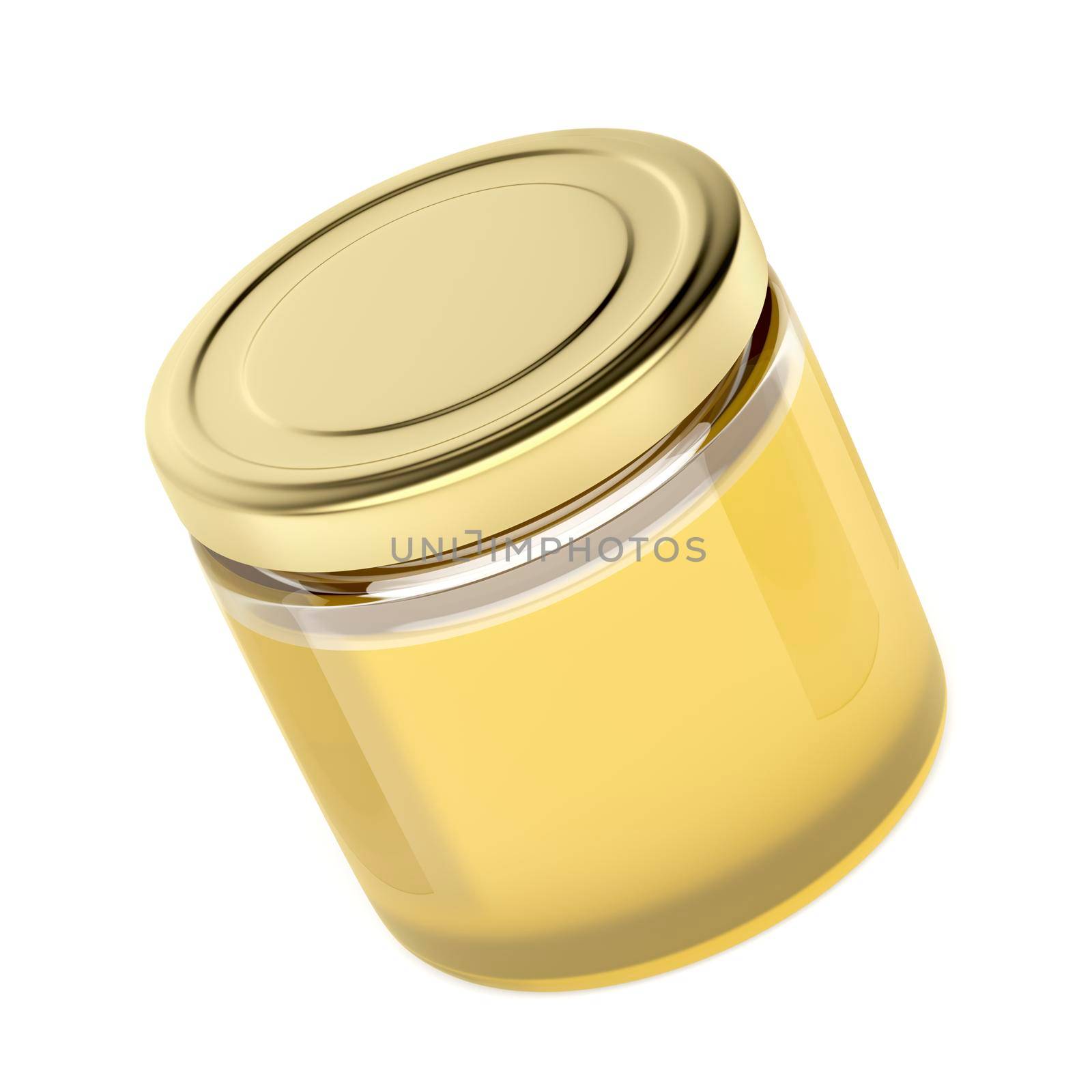 Glass jar with pure honey by magraphics