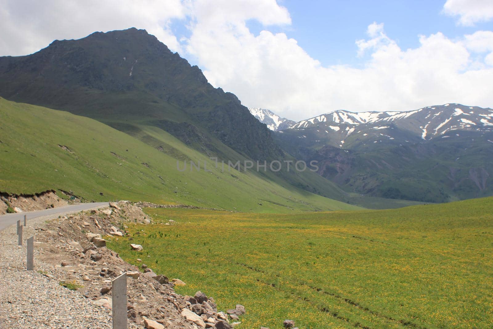 Mountain landscape. The road to the mountains. The North Caucasus. by Olga26