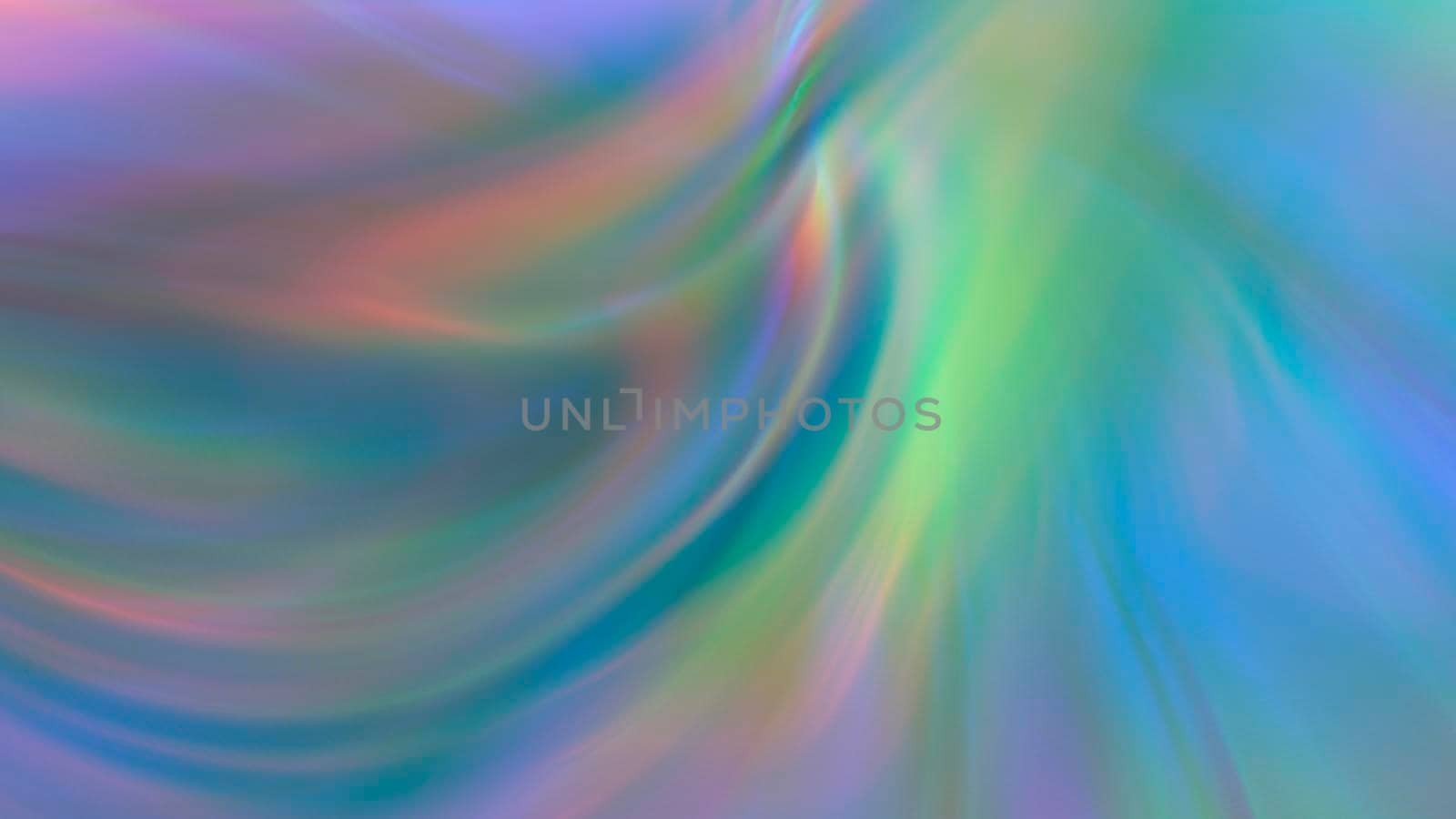 Abstract blue gradient blurred background with rainbow highlights. Design, art