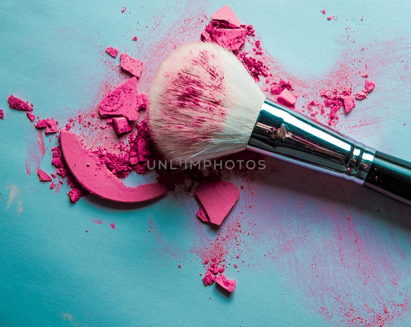 crushed make-up products - beauty and cosmetics styled concept by Anneleven