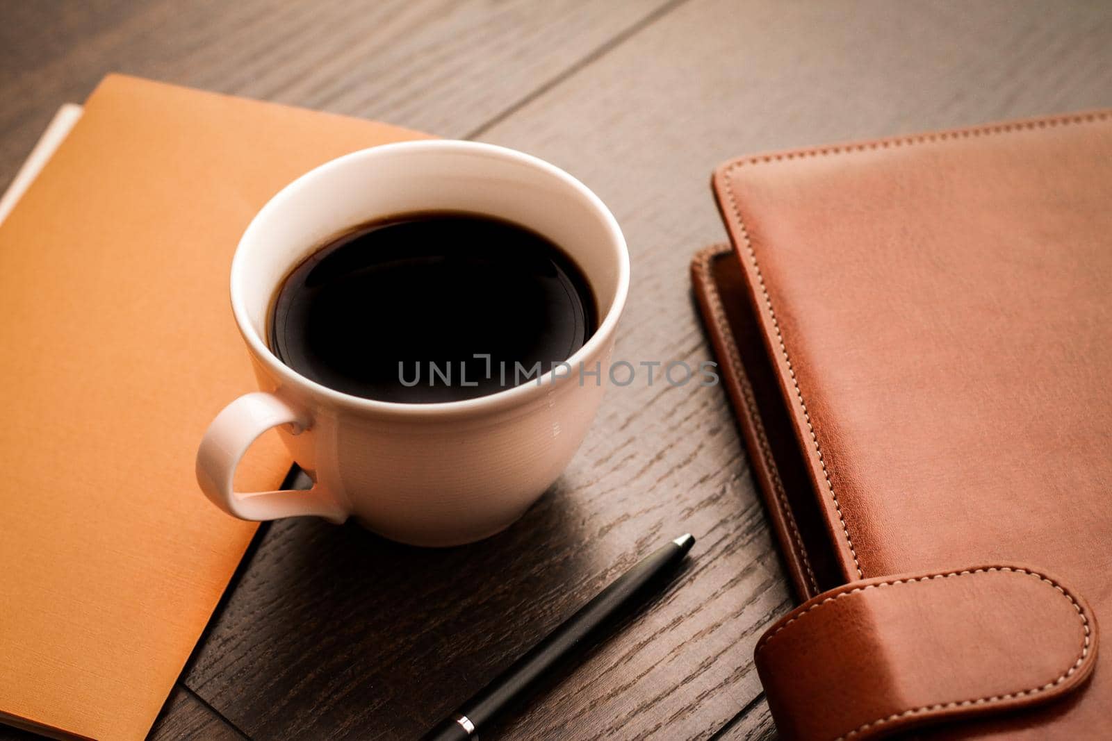 Modern workspace, business and corporate lifestyle concept - Office table desk and coffee cup, productivity