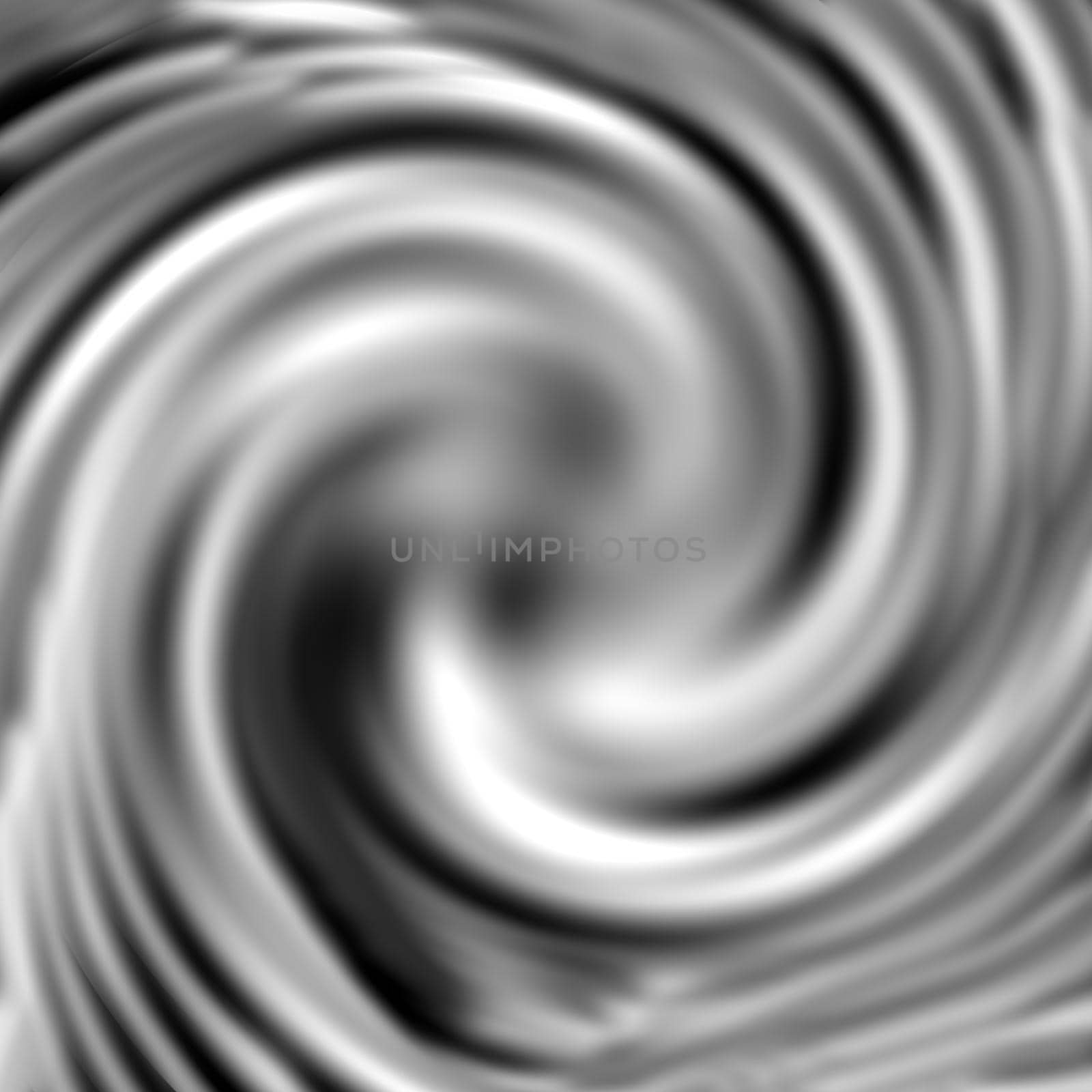 Swirling hypnotic blurred pattern in black and white by Mastak80