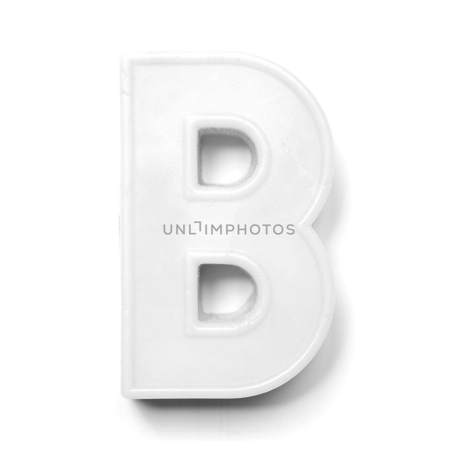 Magnetic uppercase letter B in black and white by claudiodivizia