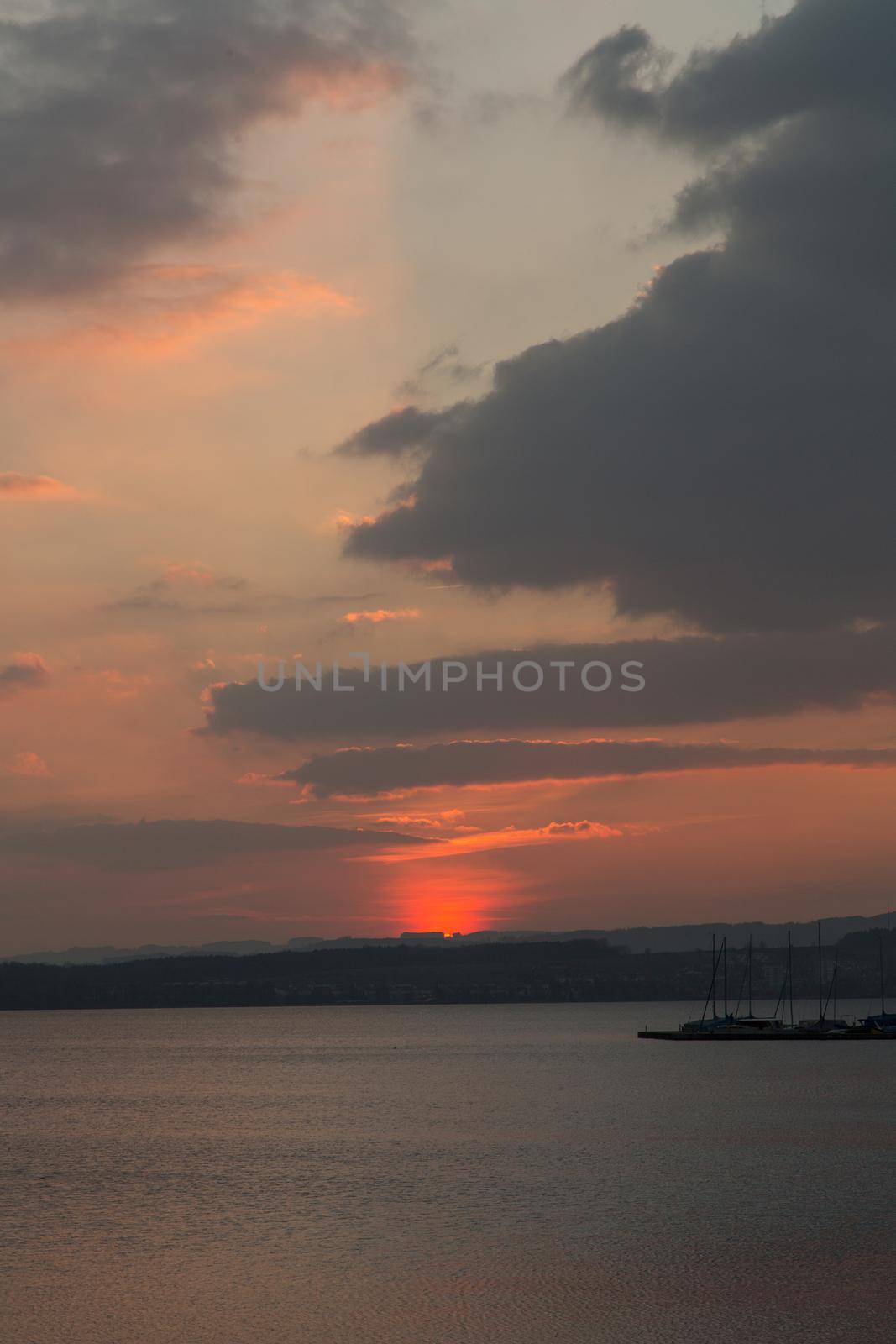 The famous Lake of Zug in Switzerland