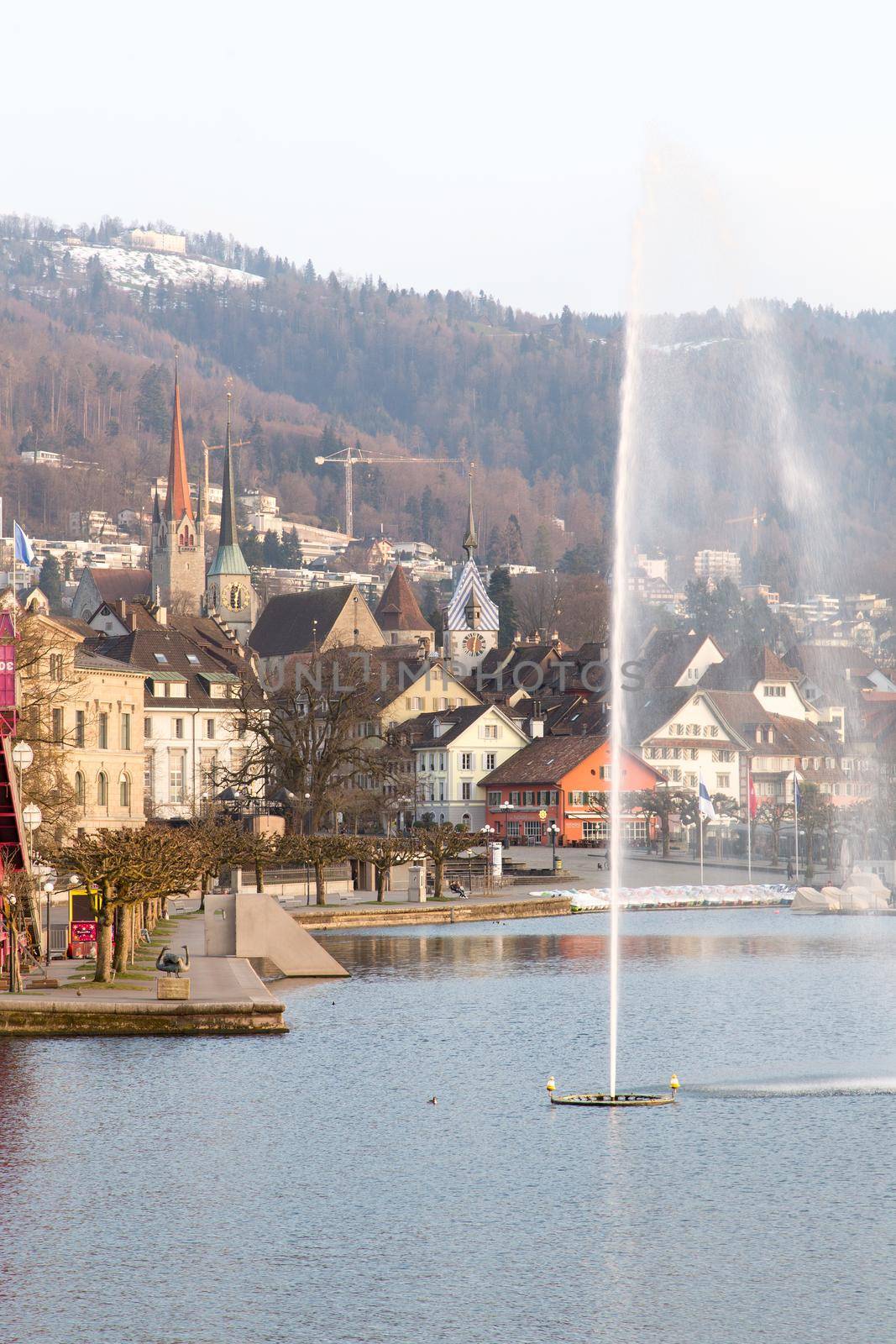 The famous Lake of Zug in Switzerland