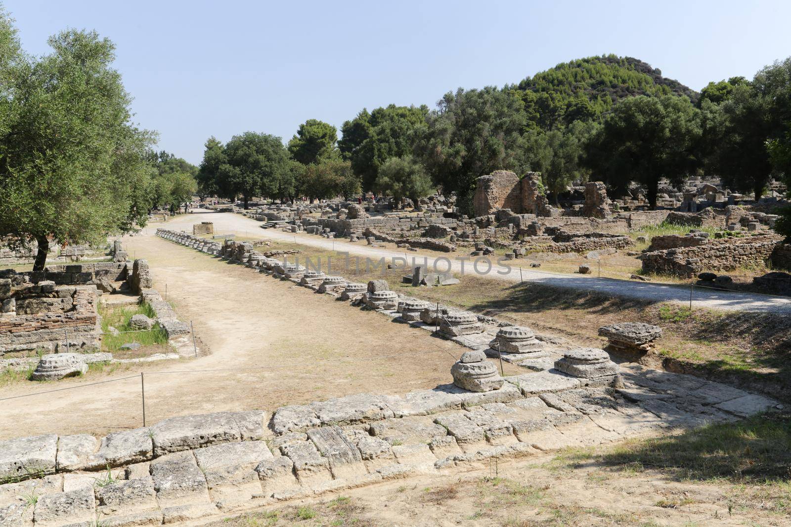 The archaeological site of ancient Olympia in Greece, birthplace of the olympic games - UNESCO world heritage site