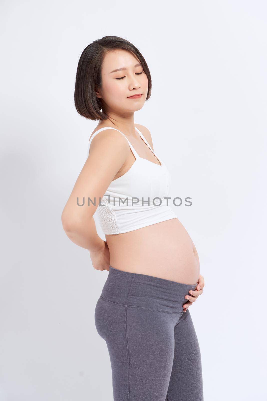 Pregnant female having back pain