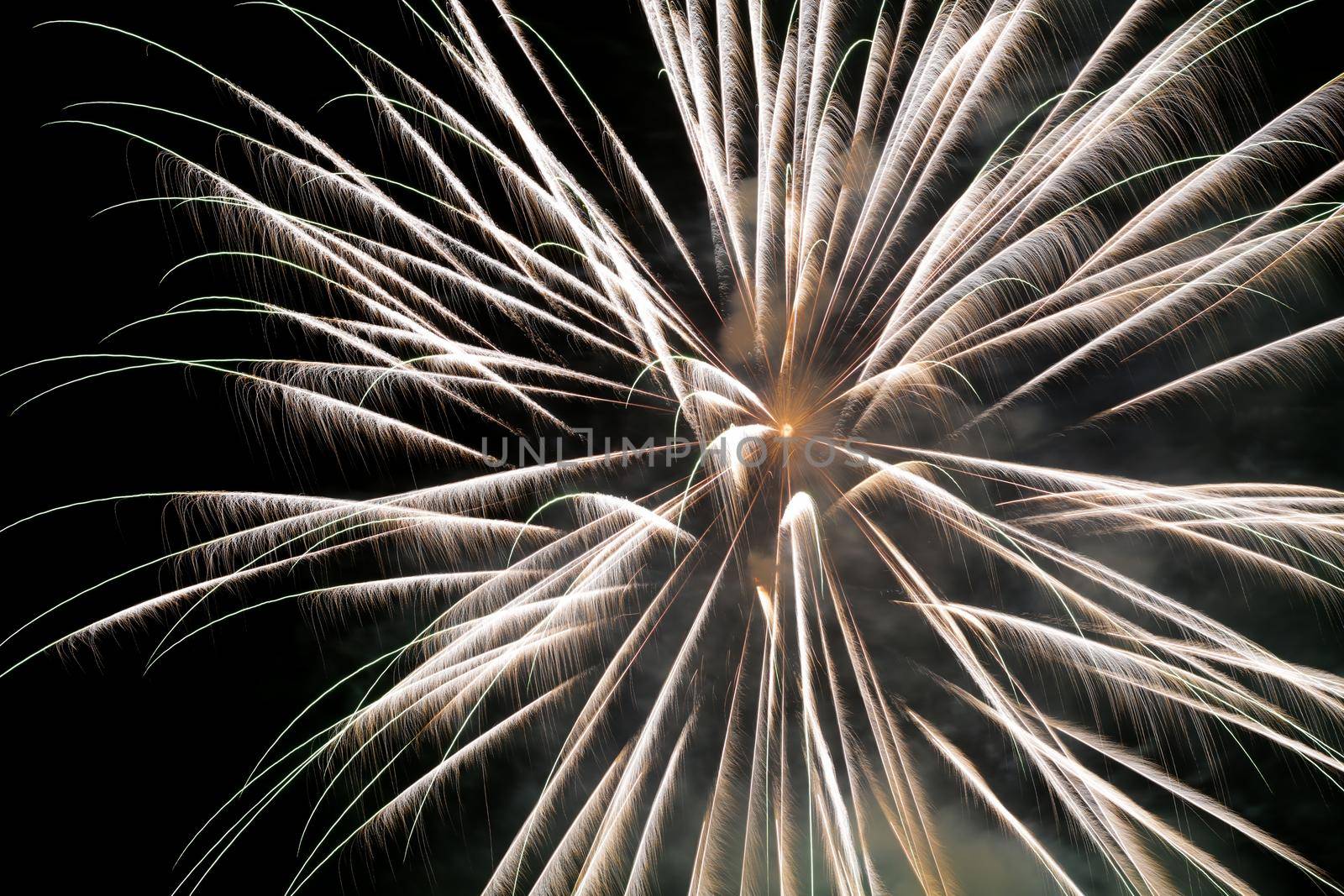 Firework explosion in a dark night