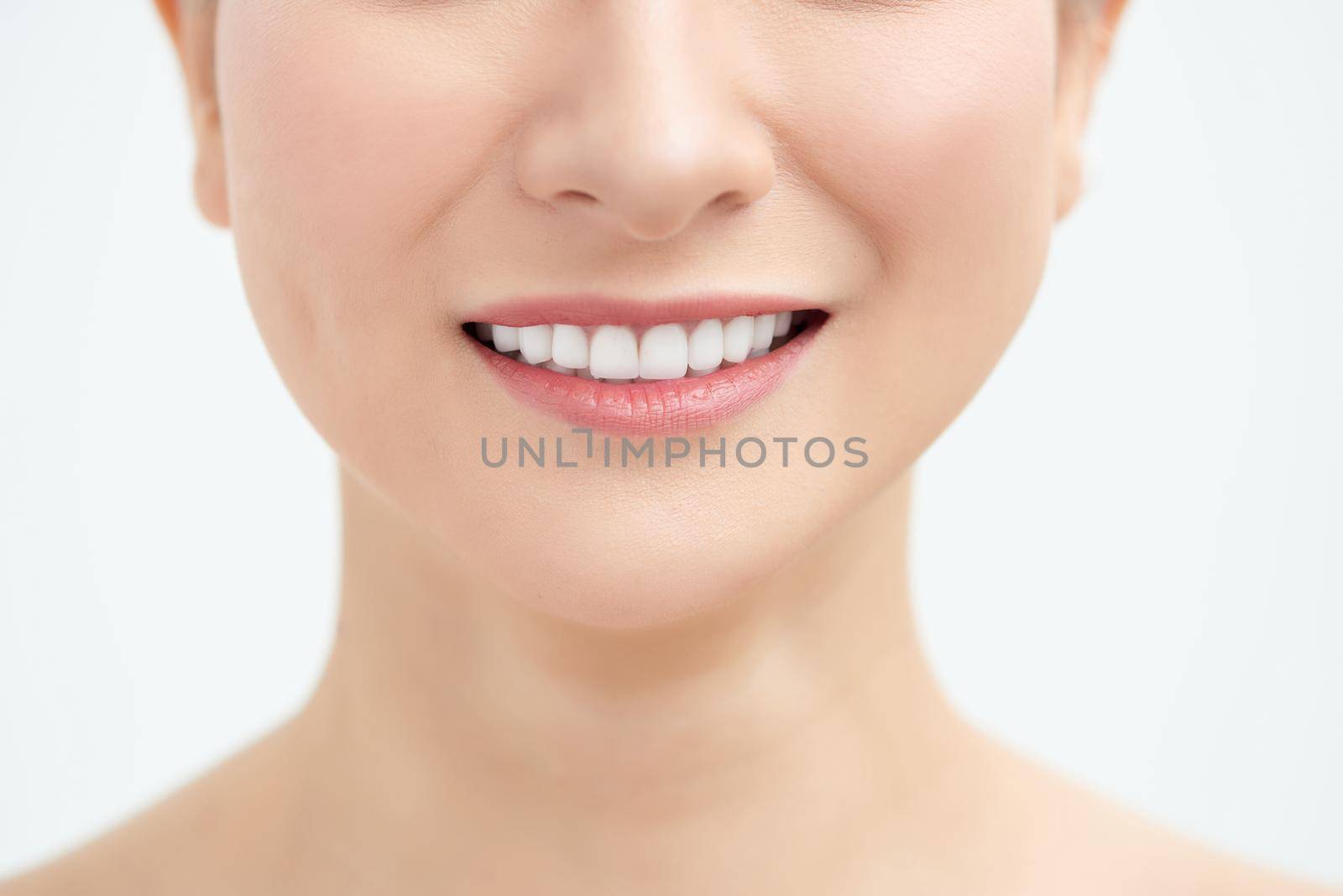 Beautiful toothy smile, close up