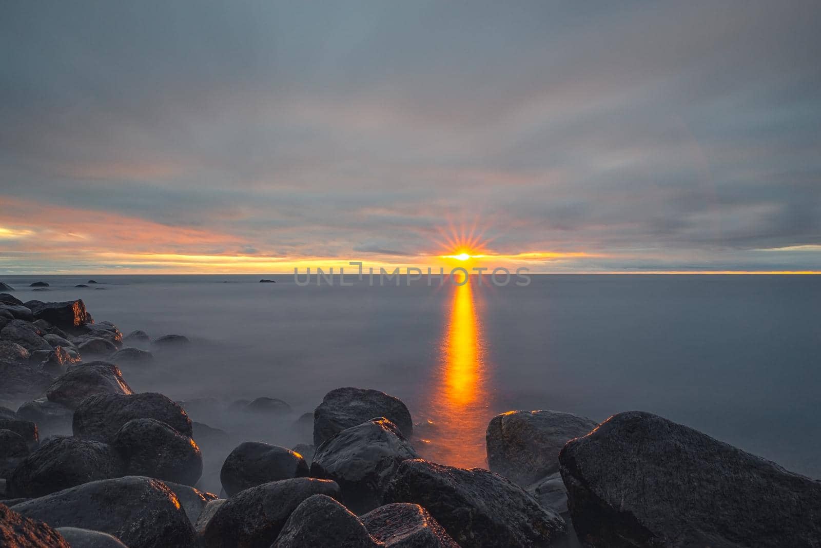 Long exposure at the costline of the south-west part of Norway, just south of Stavanger. A rocky formation, not so easy access.