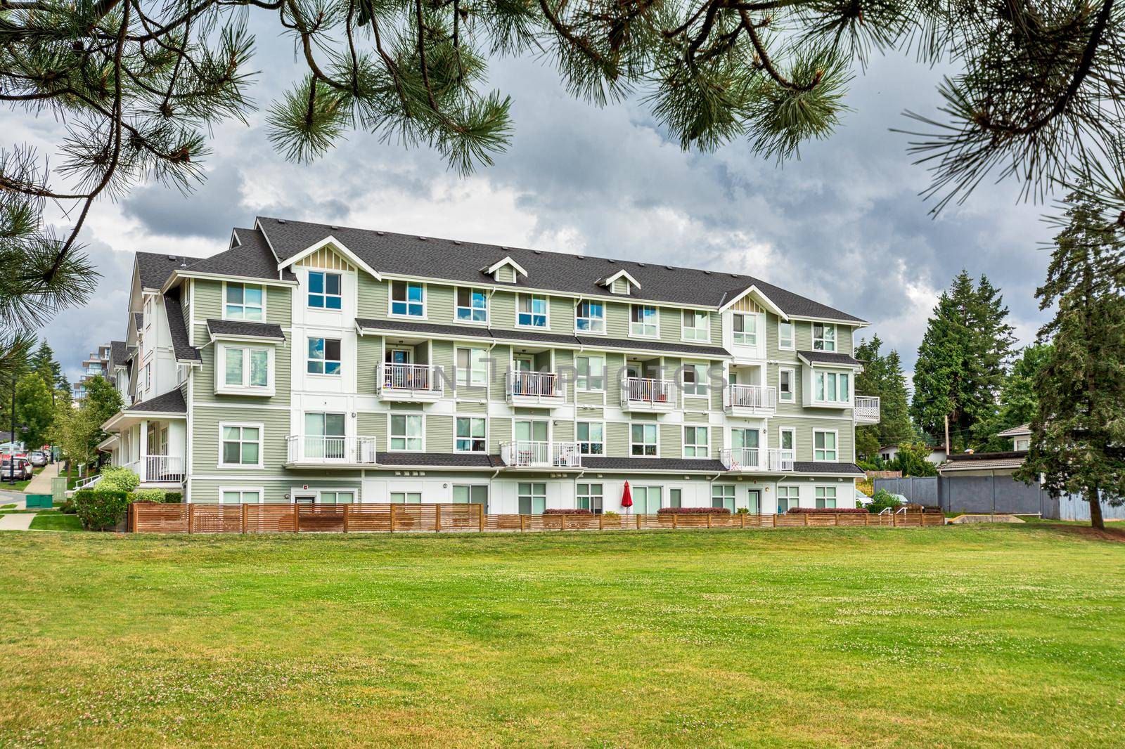 Modern Apartment Buildings in Vancouver, British Columbia, Canada.
