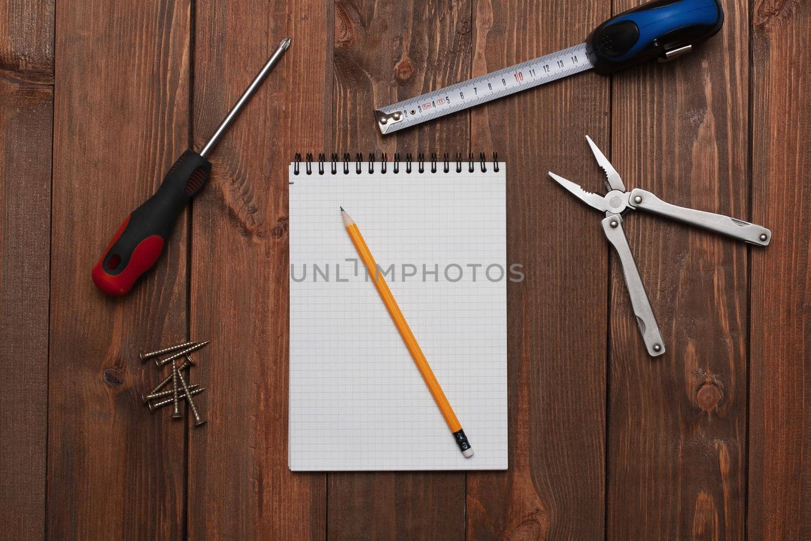 Tools on the table.