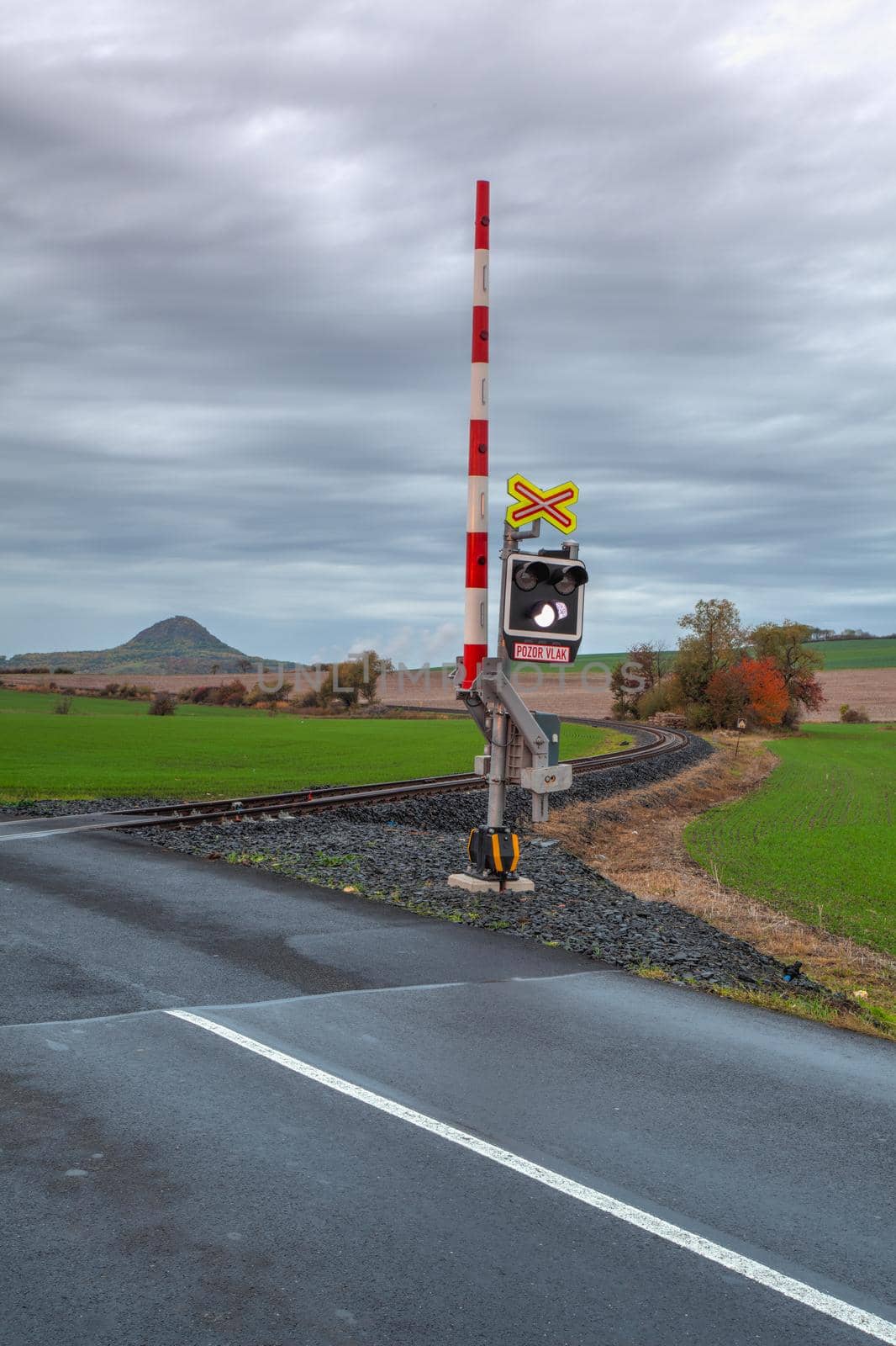 Rail crossing in Central Bohemian Uplands.Czech Republic by CaptureLight