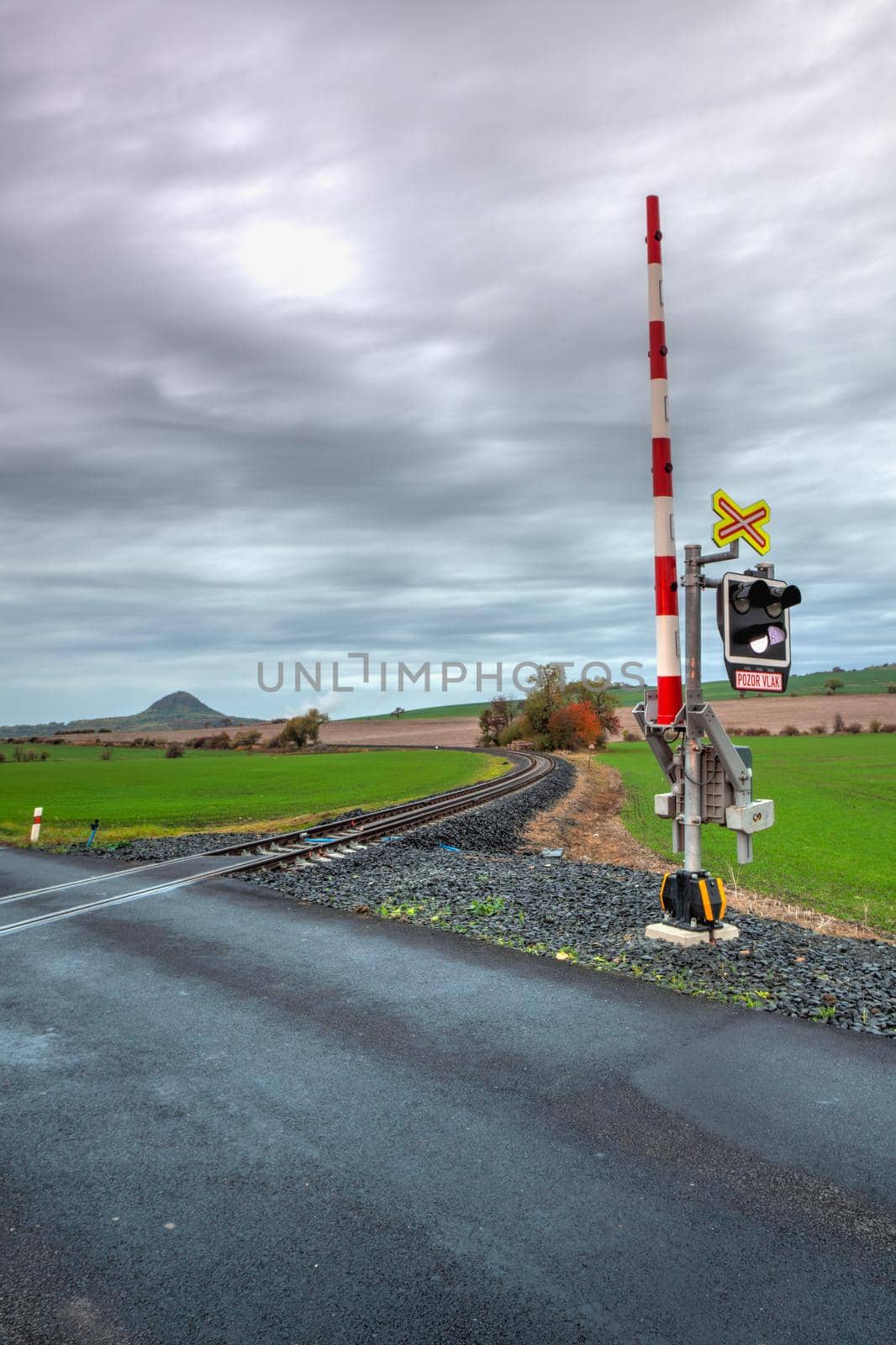 Rail crossing in Central Bohemian Uplands.Czech Republic by CaptureLight