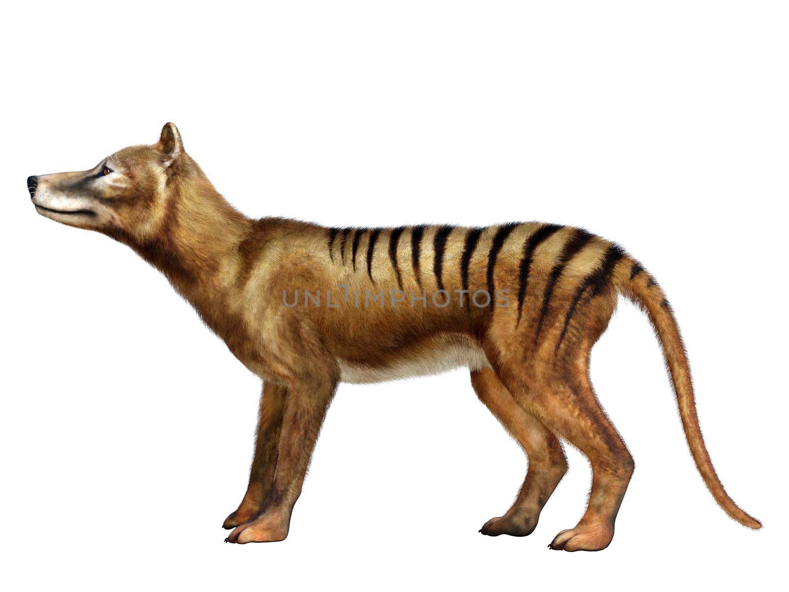 Thylacine Side Profile by Catmando