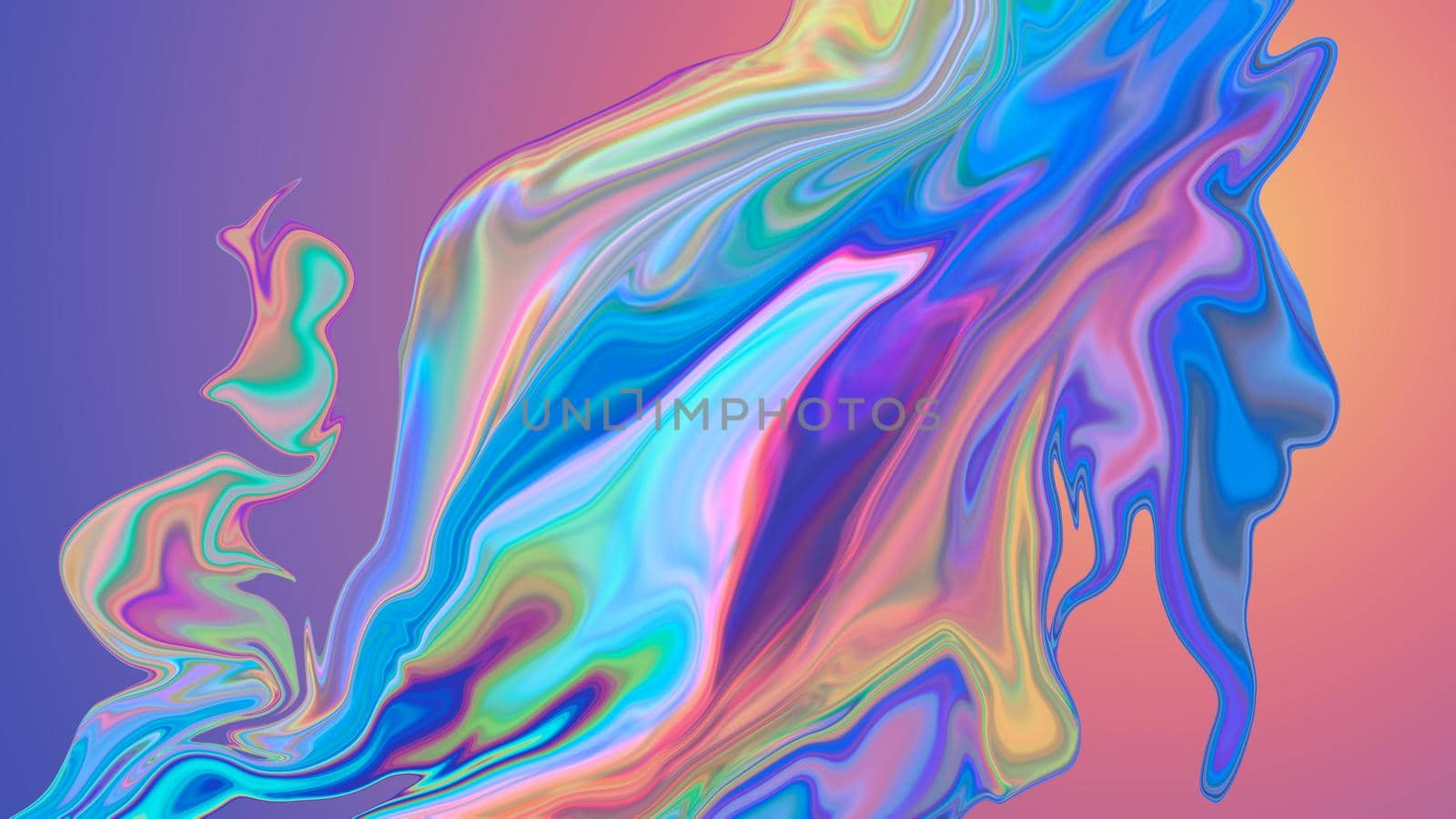 Abstract neon multicolored liquid background.