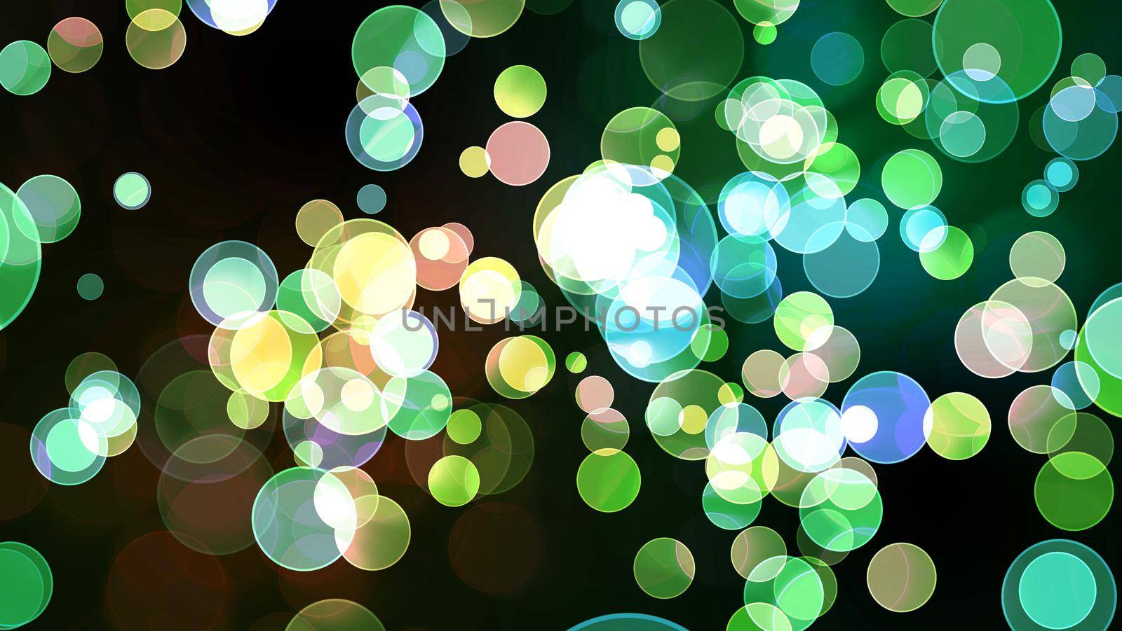 Colorful blue green light bubble divine dimension bokeh blur absract by Darkfox