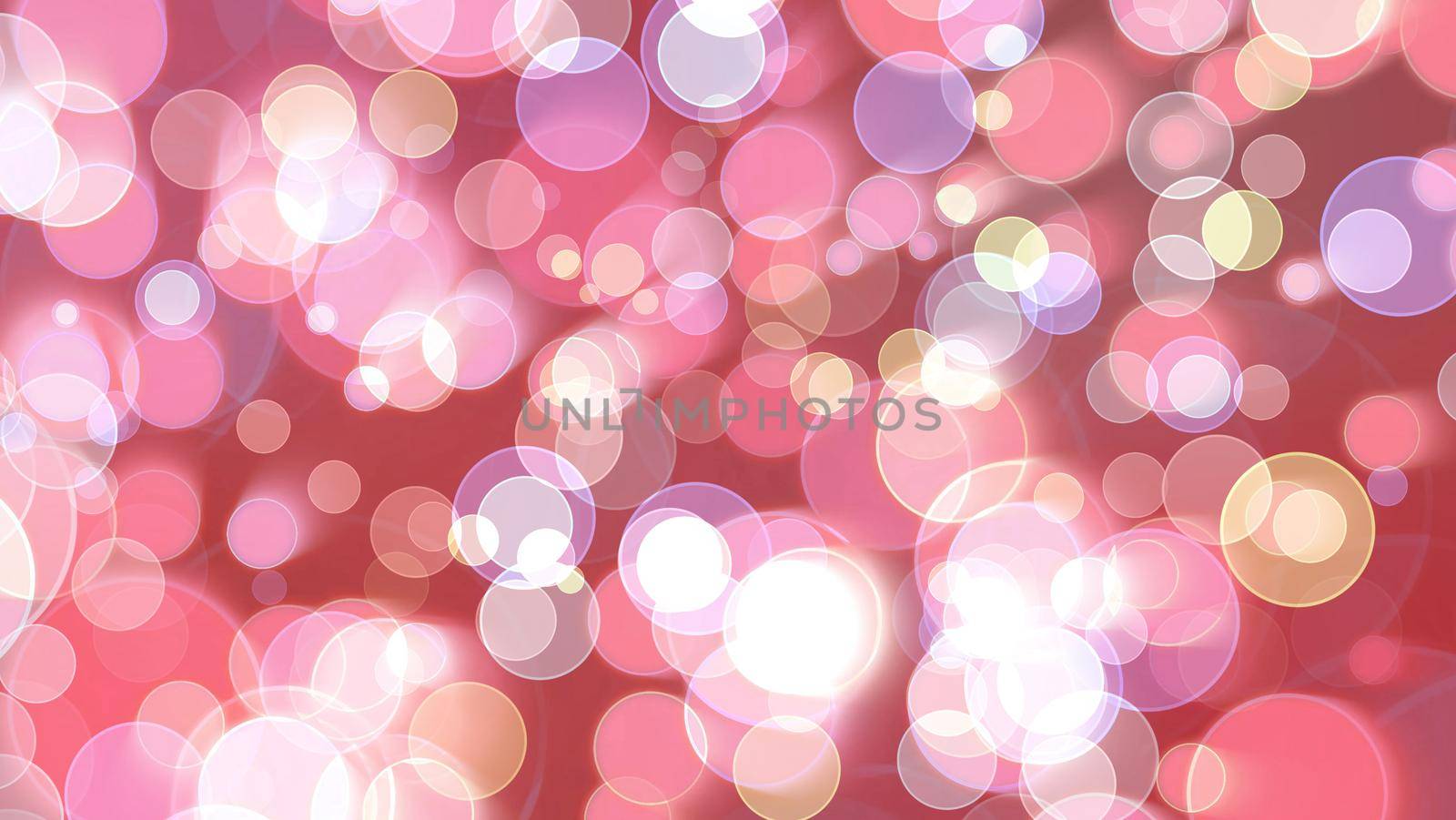 Colorful red light tone bubble divine dimension bokeh blur absract dark background