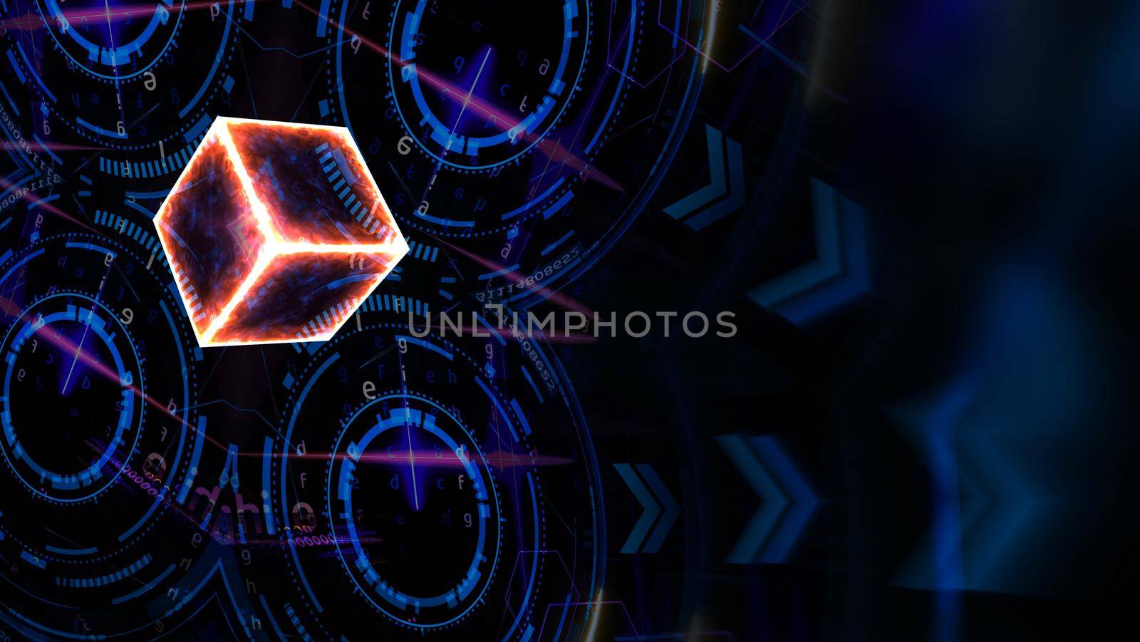 cube eternal fire energy and quantum futuristic by Darkfox