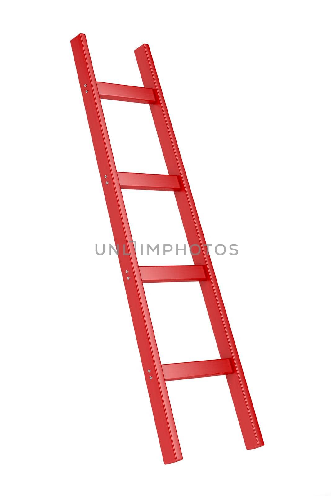 Red wooden ladder by magraphics