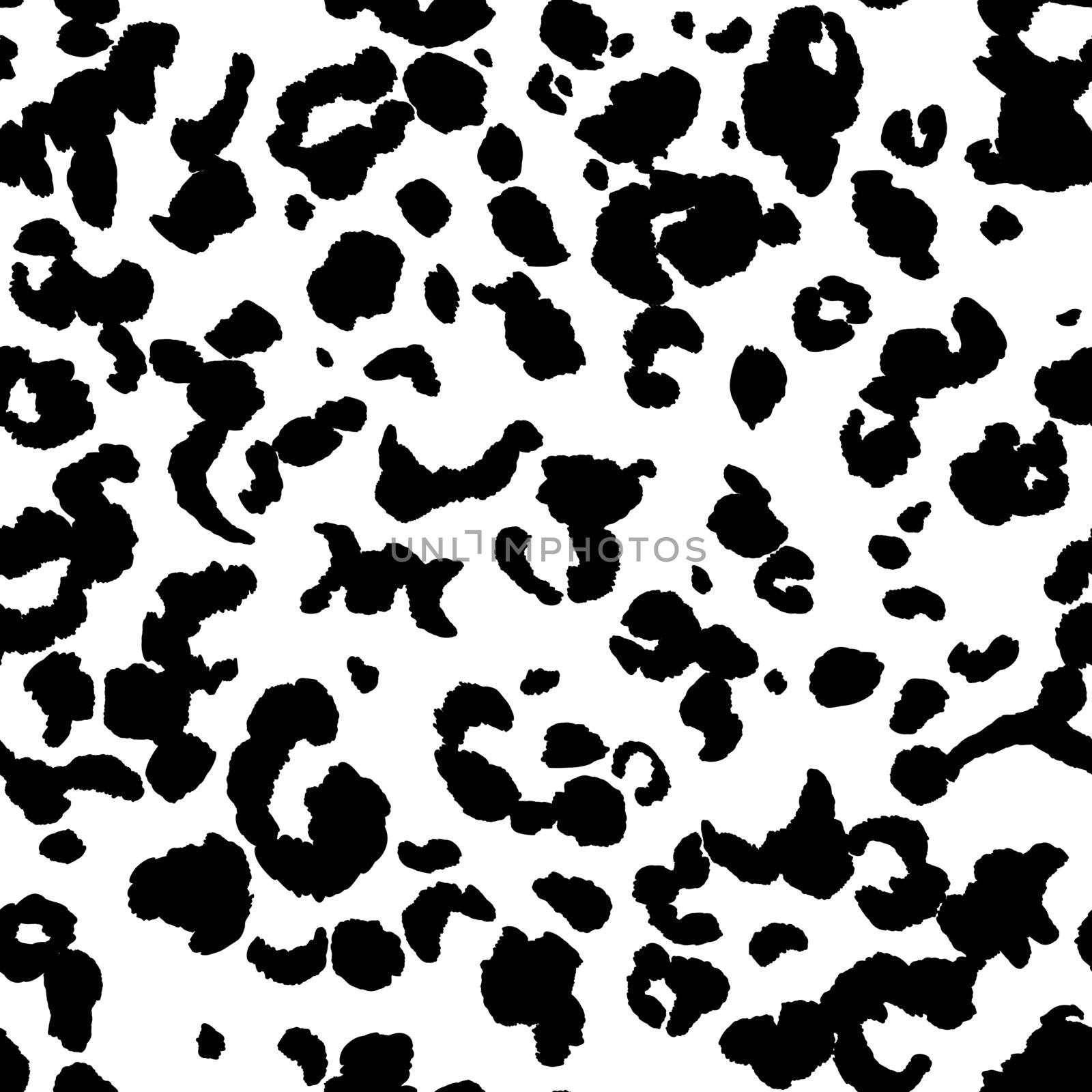 Abstract modern leopard seamless pattern. Animals trendy background. Black and white decorative vector illustration for print, card, postcard, fabric, textile. Modern ornament of stylized skin by allaku