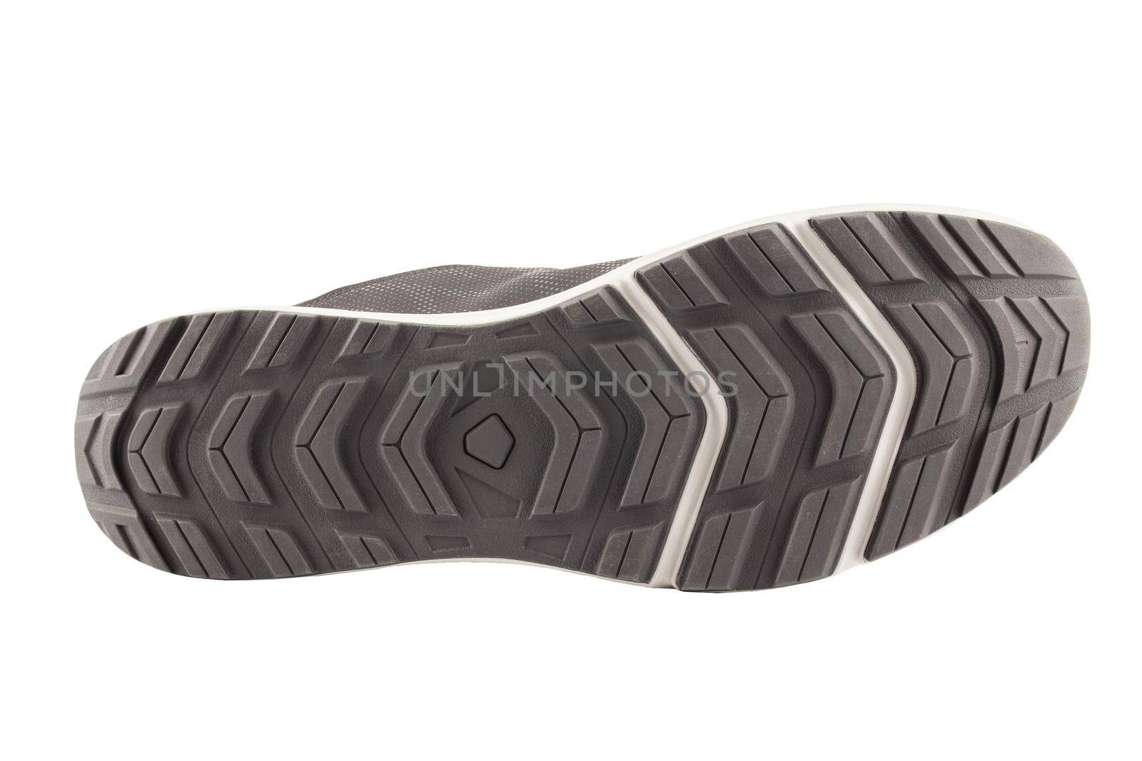 black summer walking lightweight shoe outsole isolated on white background by z1b