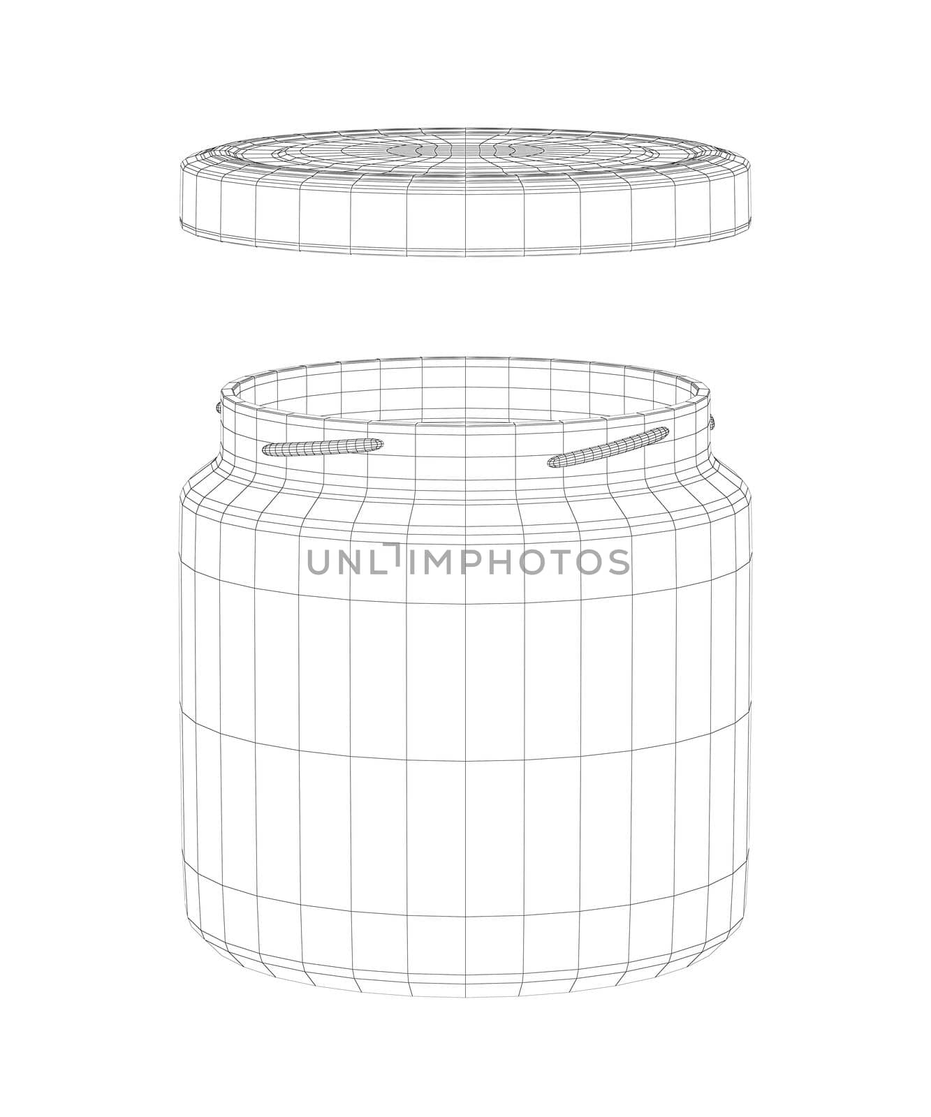 3D model of jar with cap by magraphics