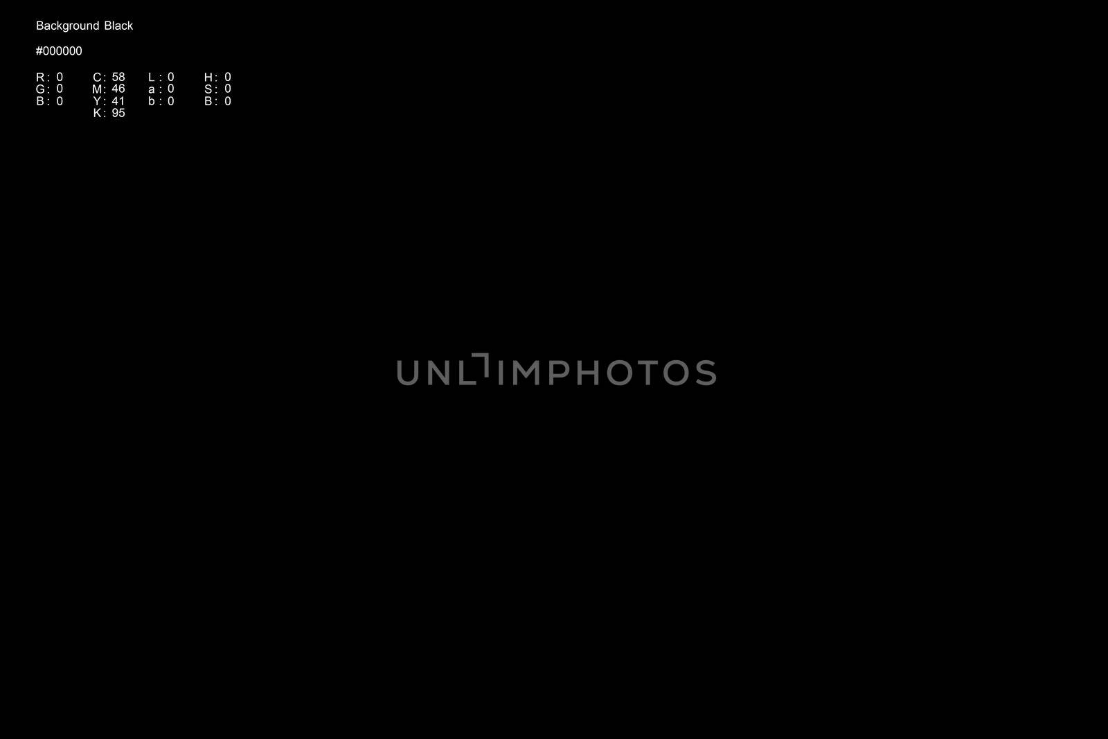 Abstract uniform black rectangular background, template for design. Numeric color designation in the upper left corner