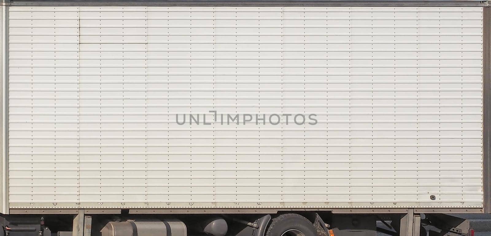 White metal truck side with copy space