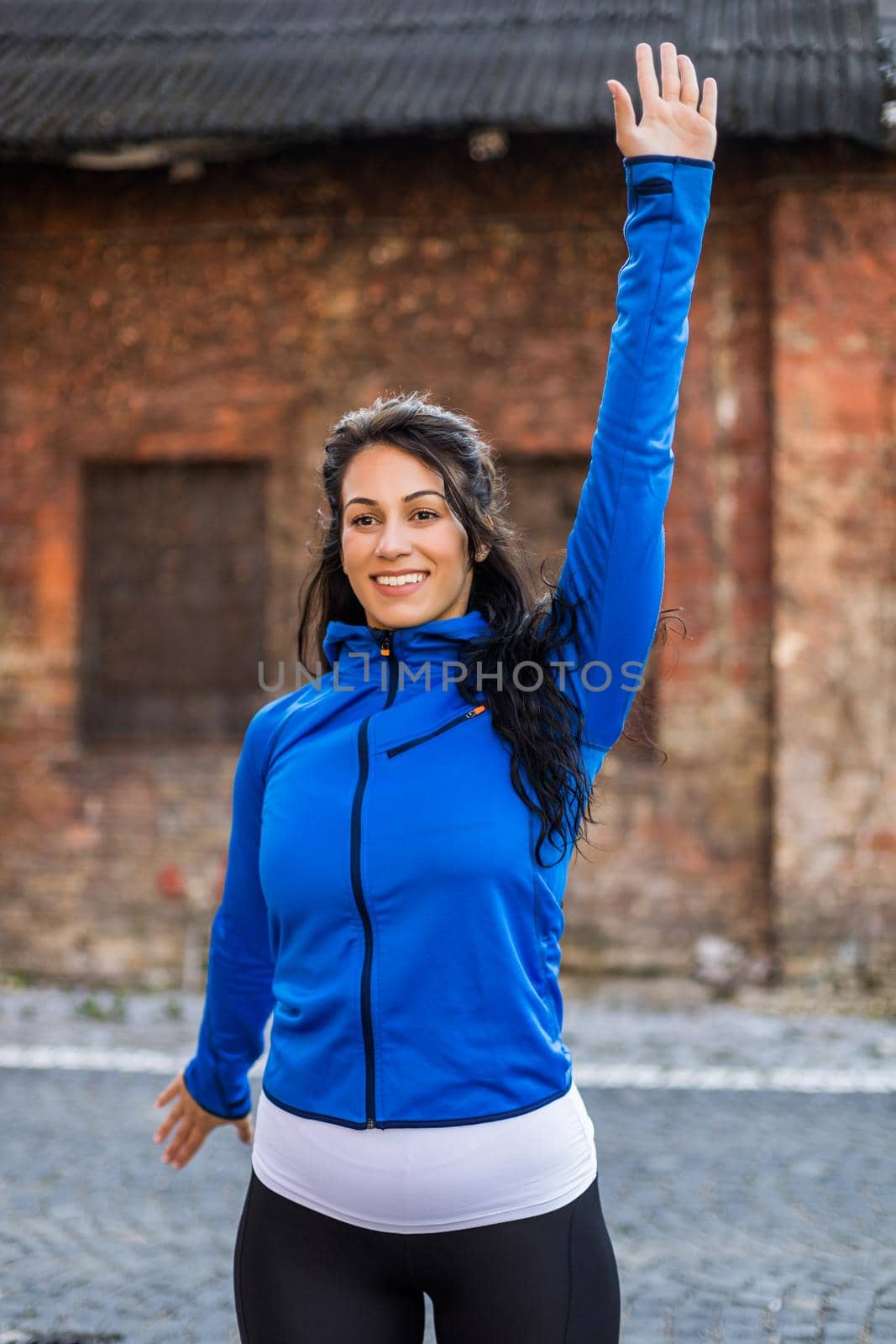 Woman  exercising outdoor by Bazdar